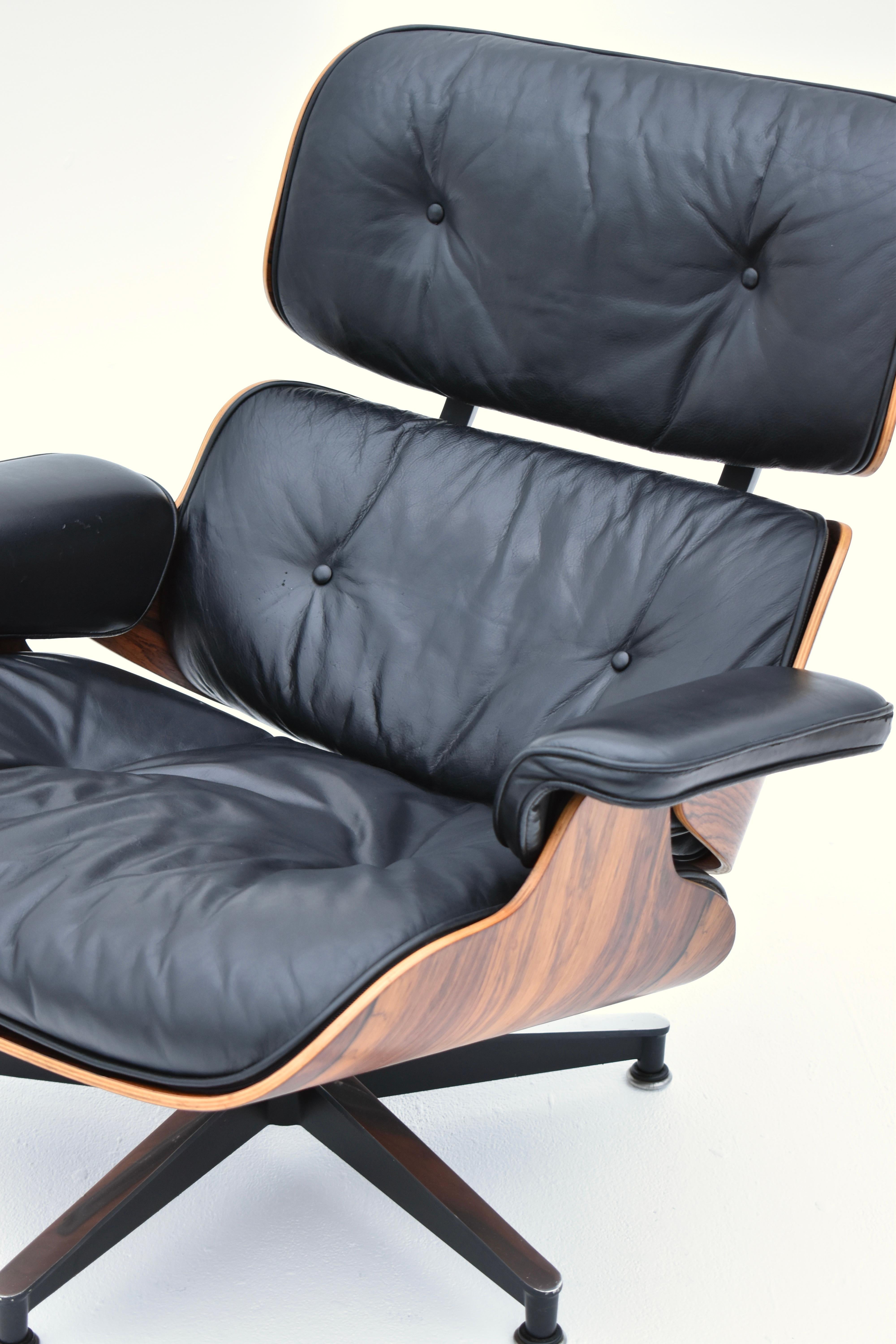 Original 1960's Production Eames Lounge Chair For Herman Miller 8