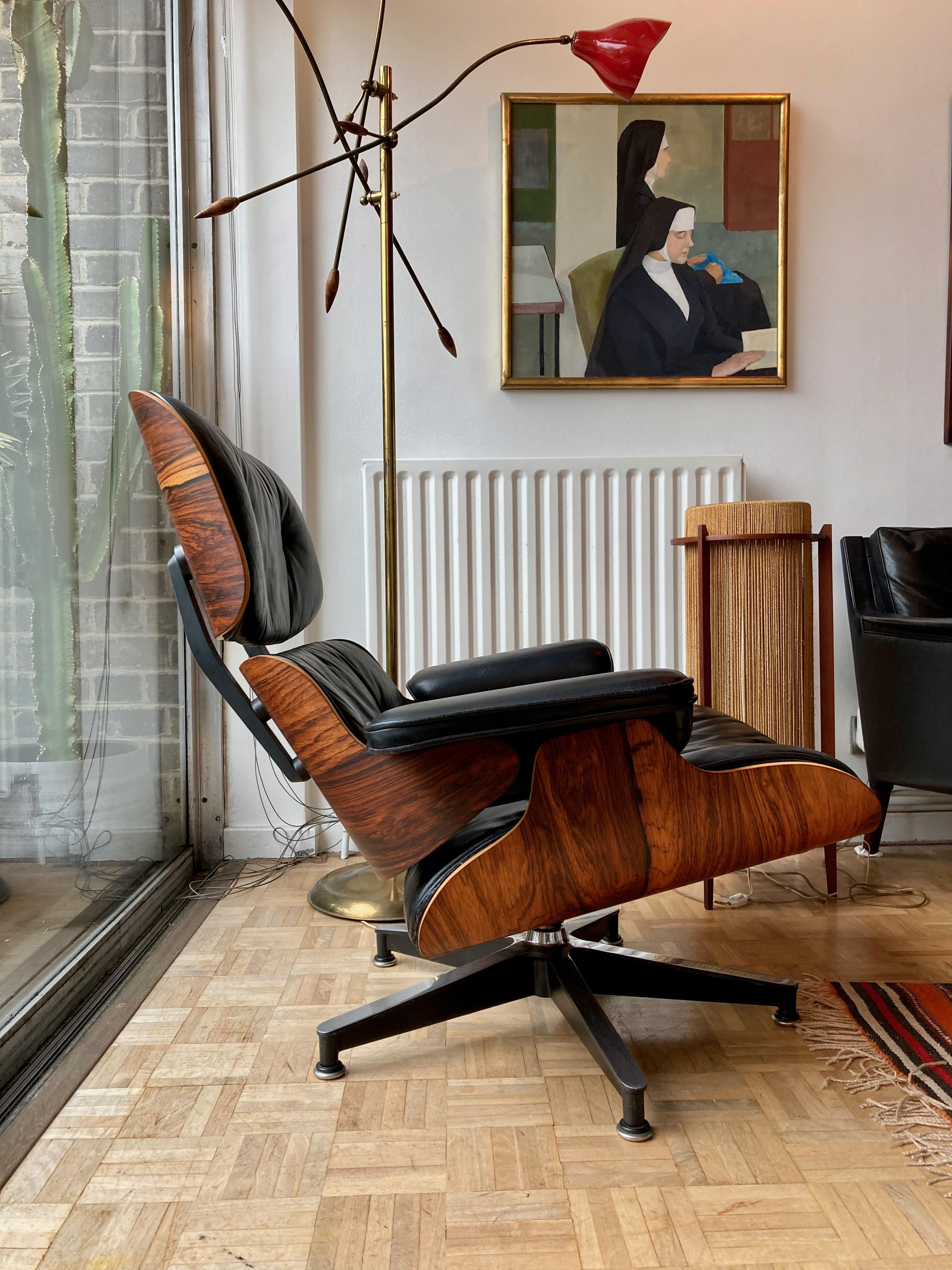 Original 1960's Production Eames Lounge Chair For Herman Miller 11