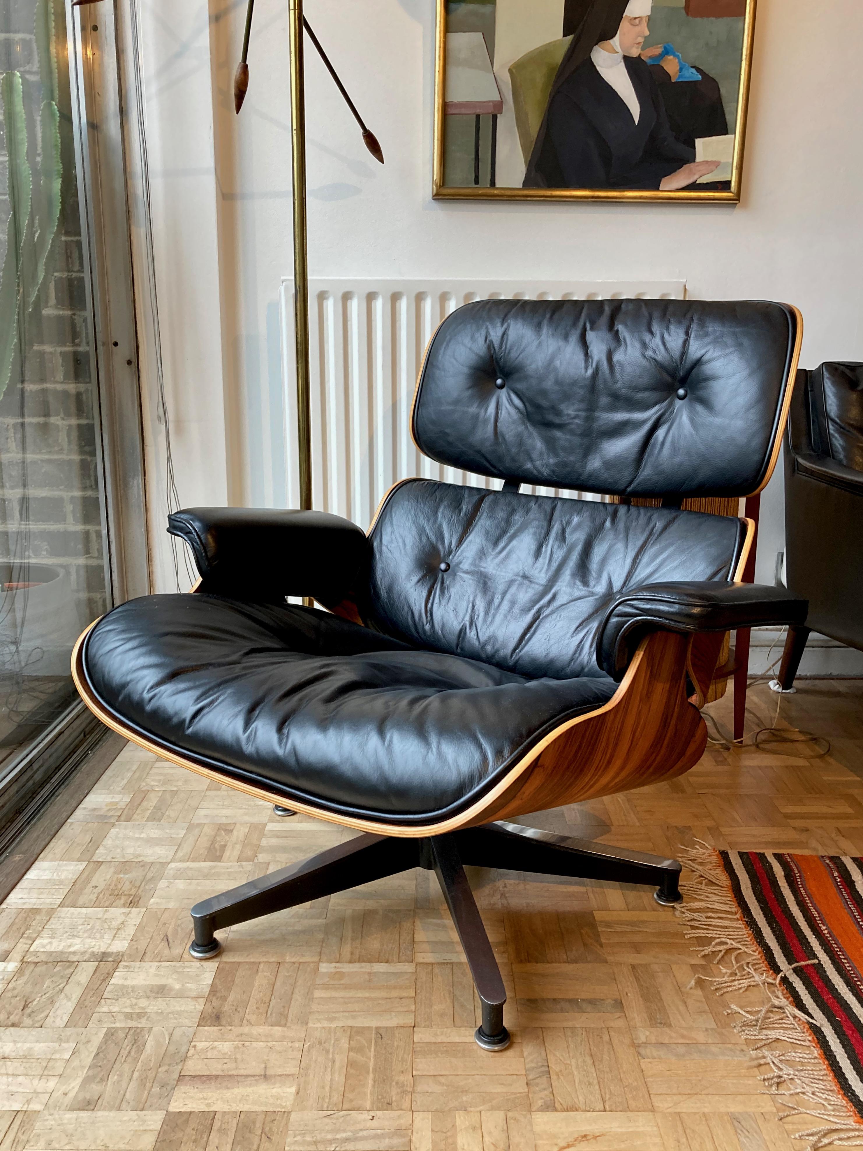 Original 1960's Production Eames Lounge Chair For Herman Miller 12