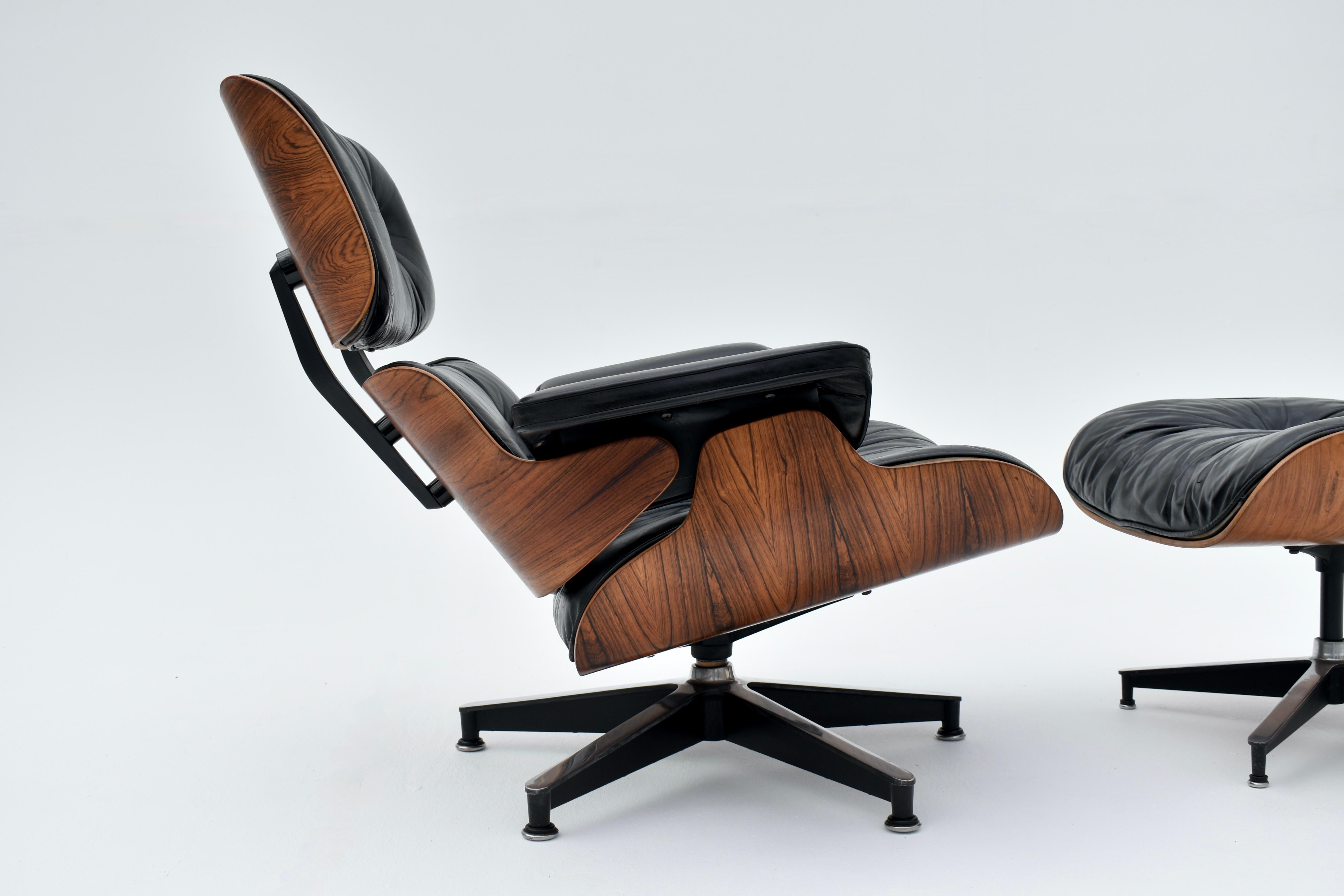 Original 1960's Production Eames Lounge Chair & Ottoman For Herman Miller 2