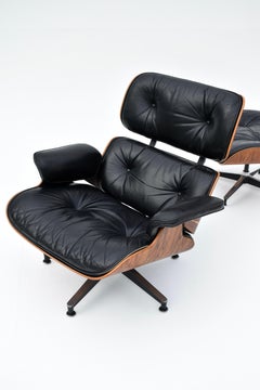 Original 1960's Production Eames Lounge Chair & Ottoman For Herman Miller