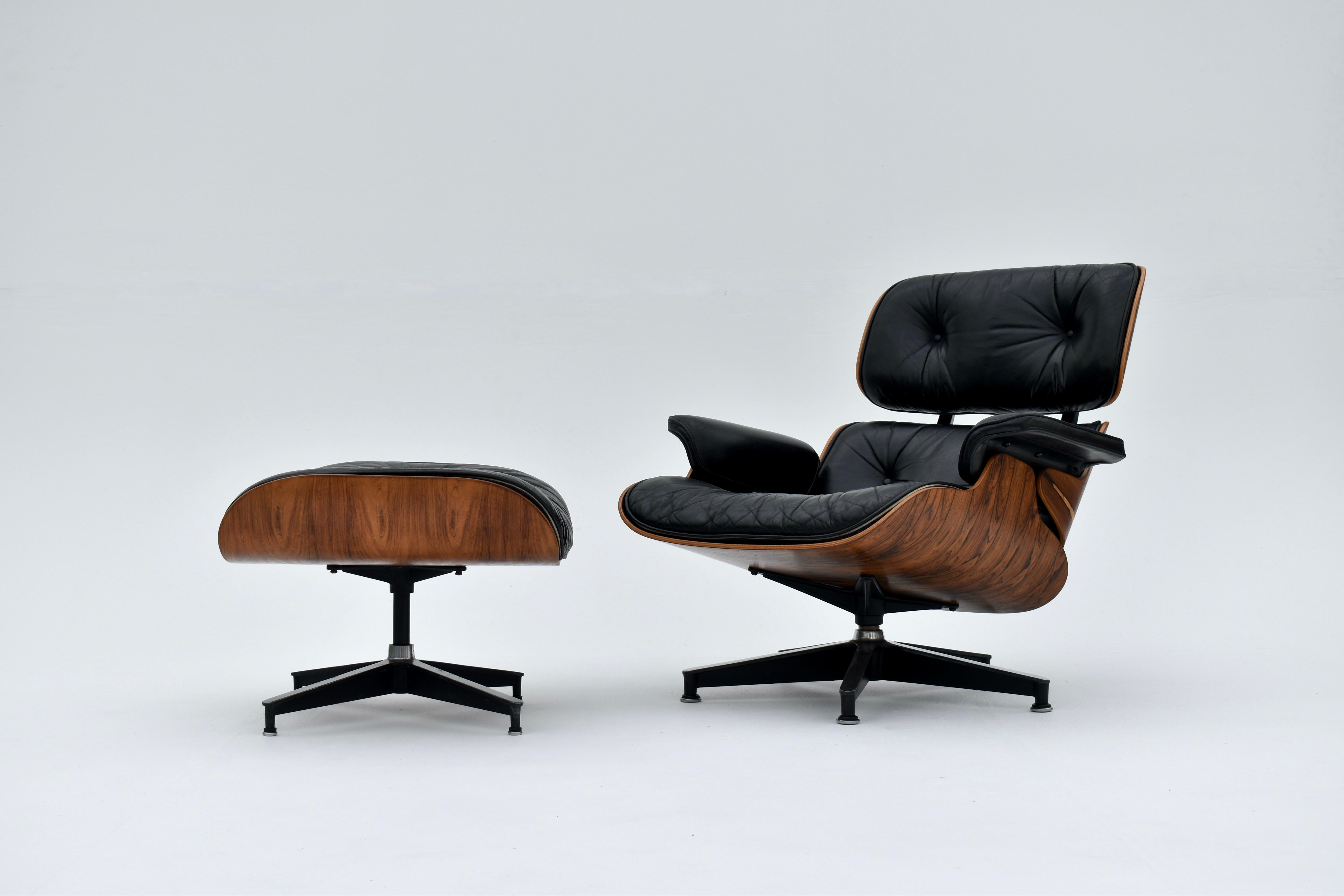 Eames Loungesessel & Ottomane für Herman Miller, Original Produktion 1960er Jahre im Angebot 12