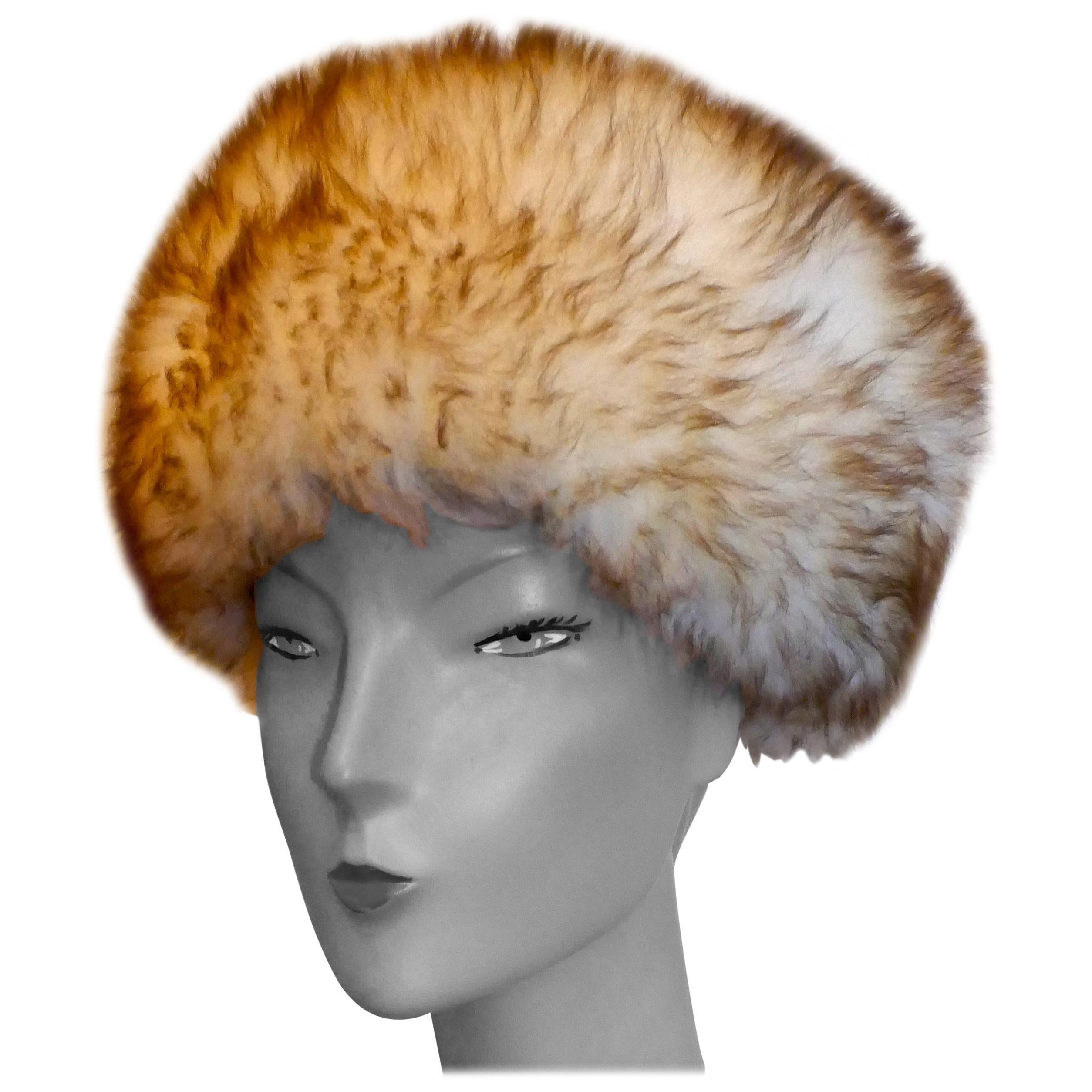 Original 1960s Sheepskin Cossack Style Winter Hat 