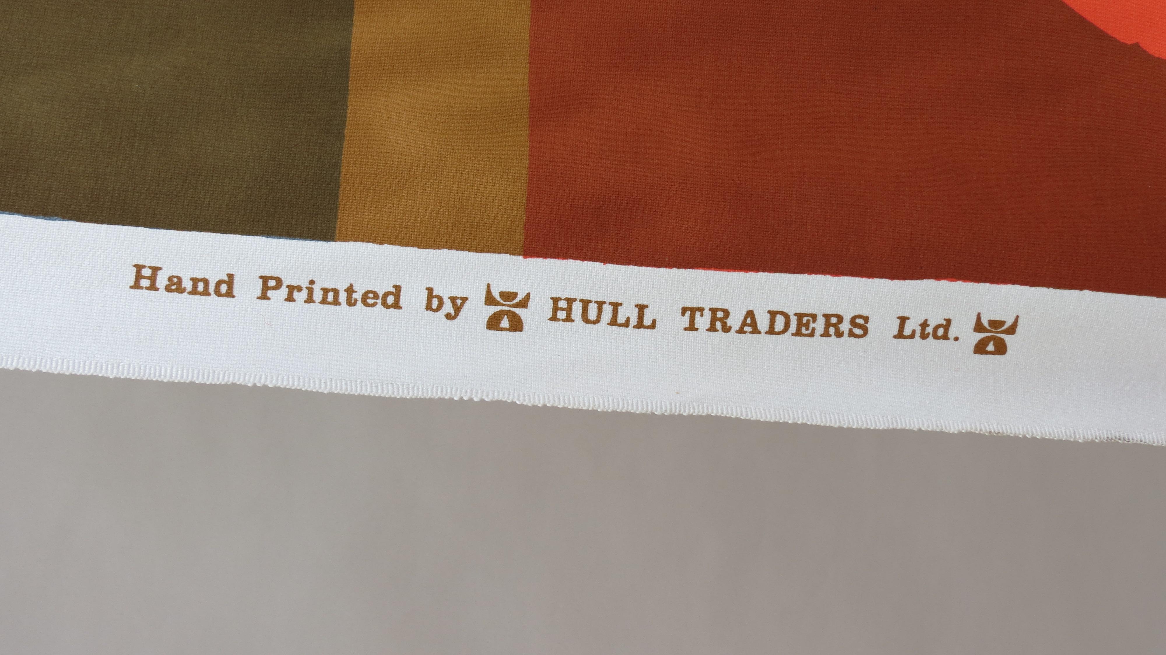 English Original 1960s Shirley Craven Kaplan Screen Printed Fabric Hull Traders Unused