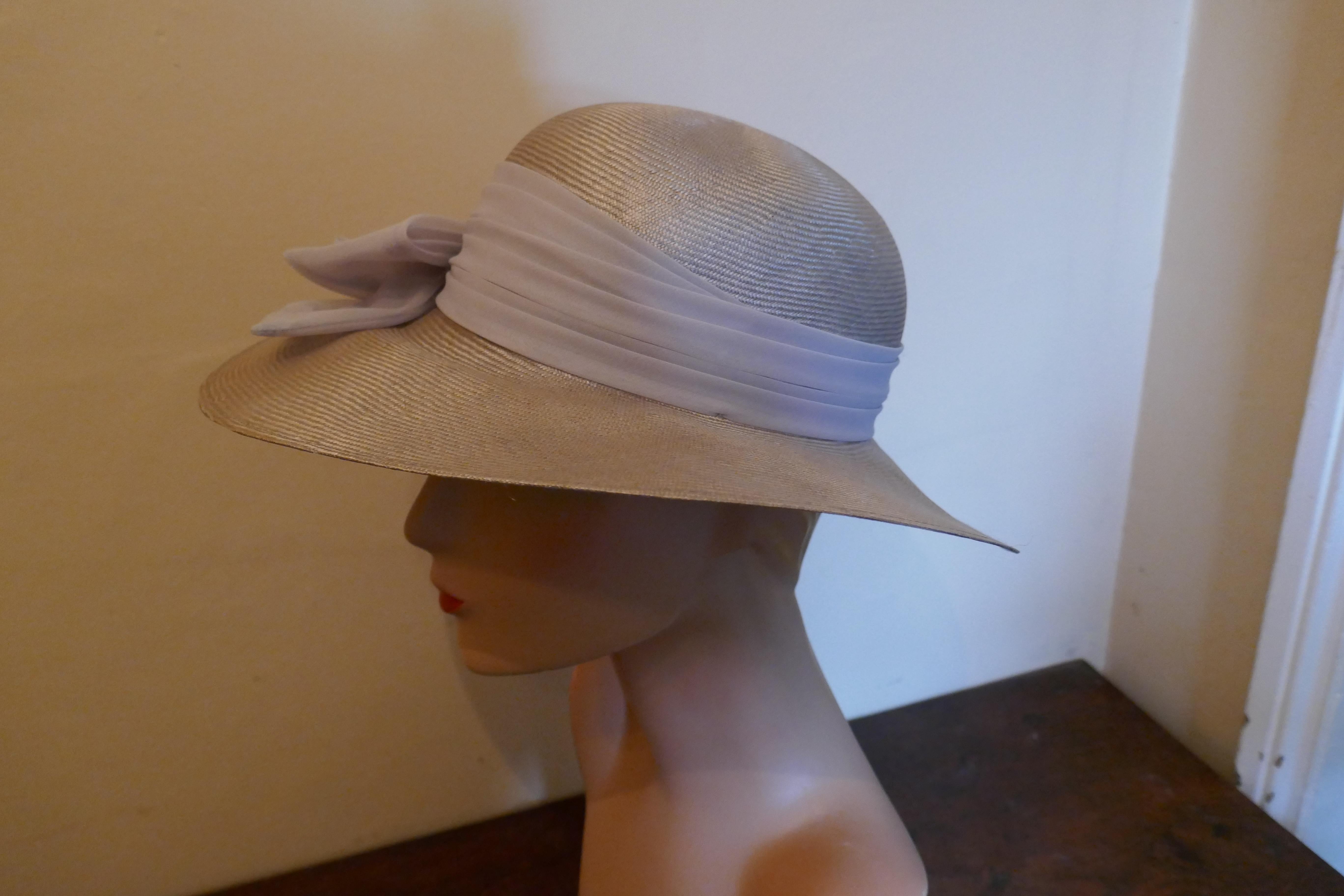 Original 1960s Straw Style Hat, Garden Party Chic 1