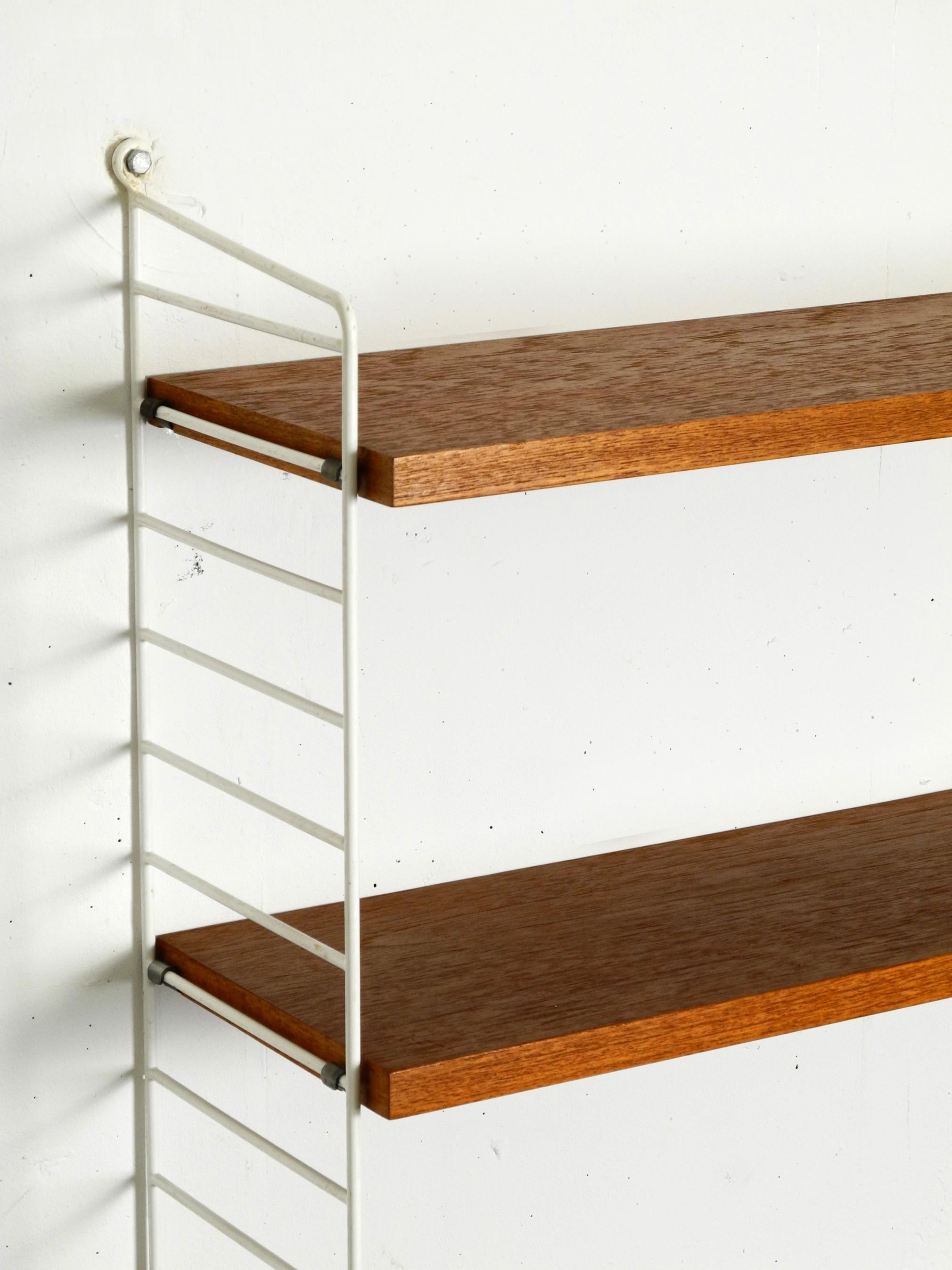 Mid-20th Century Original 1960s teak Nisse Strinning wall hanging shelf with 4 shelves