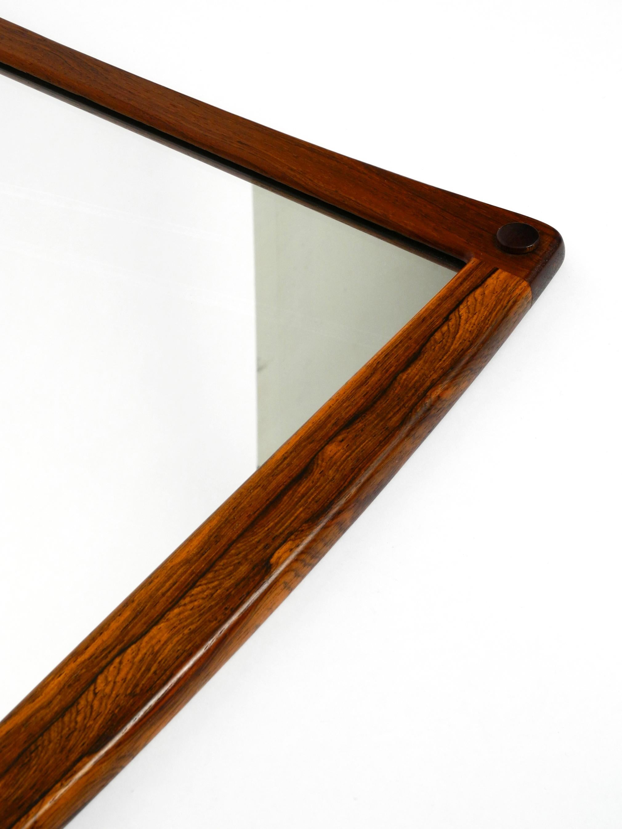 Original 1960s Teak Wall Mirror by Aksel Kjersgaard Made in Denmark For Sale 7