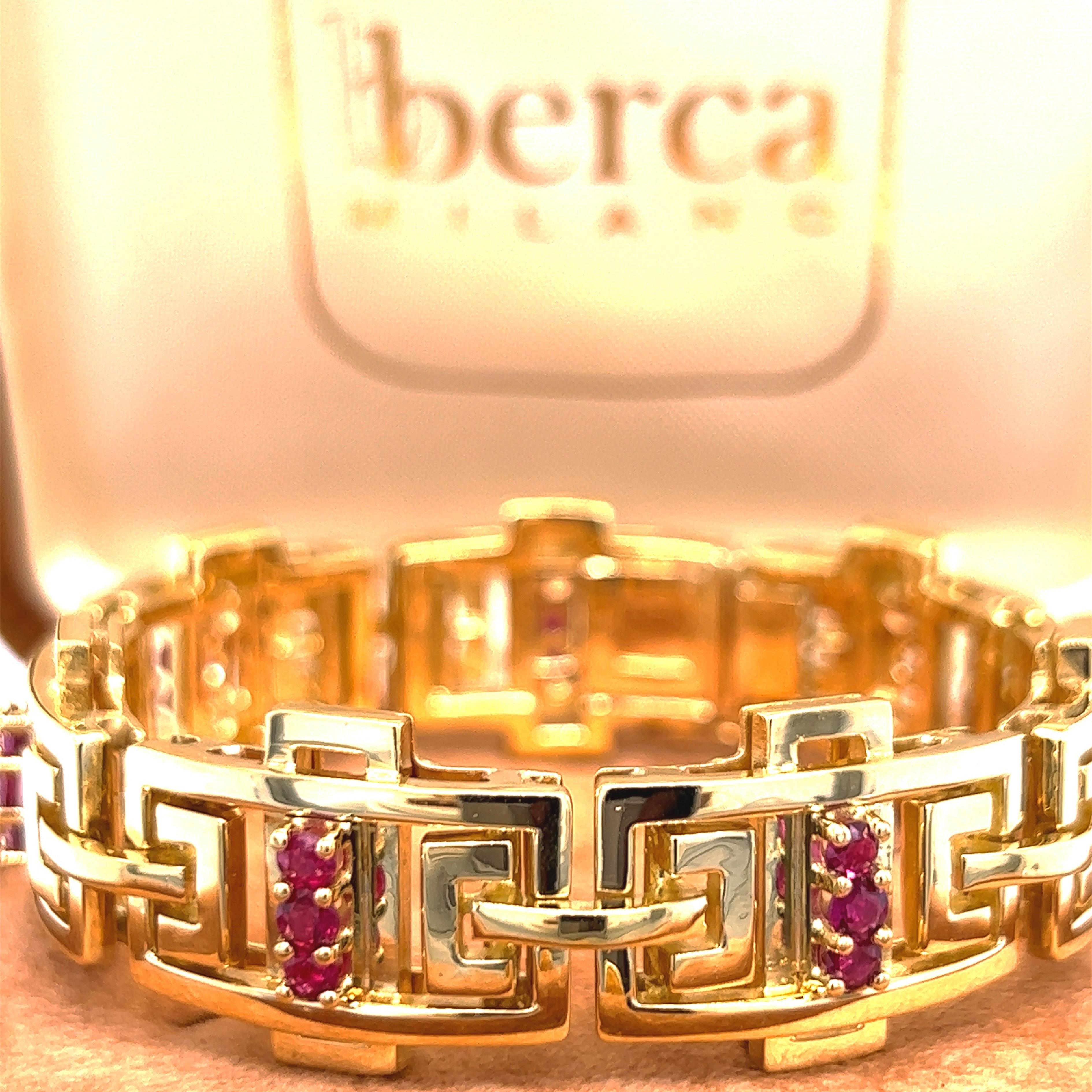 Original 1960s Tiffany and Co. NY Ruby 18k Yellow Gold Bracelet For Sale at 1stDibs gourmette