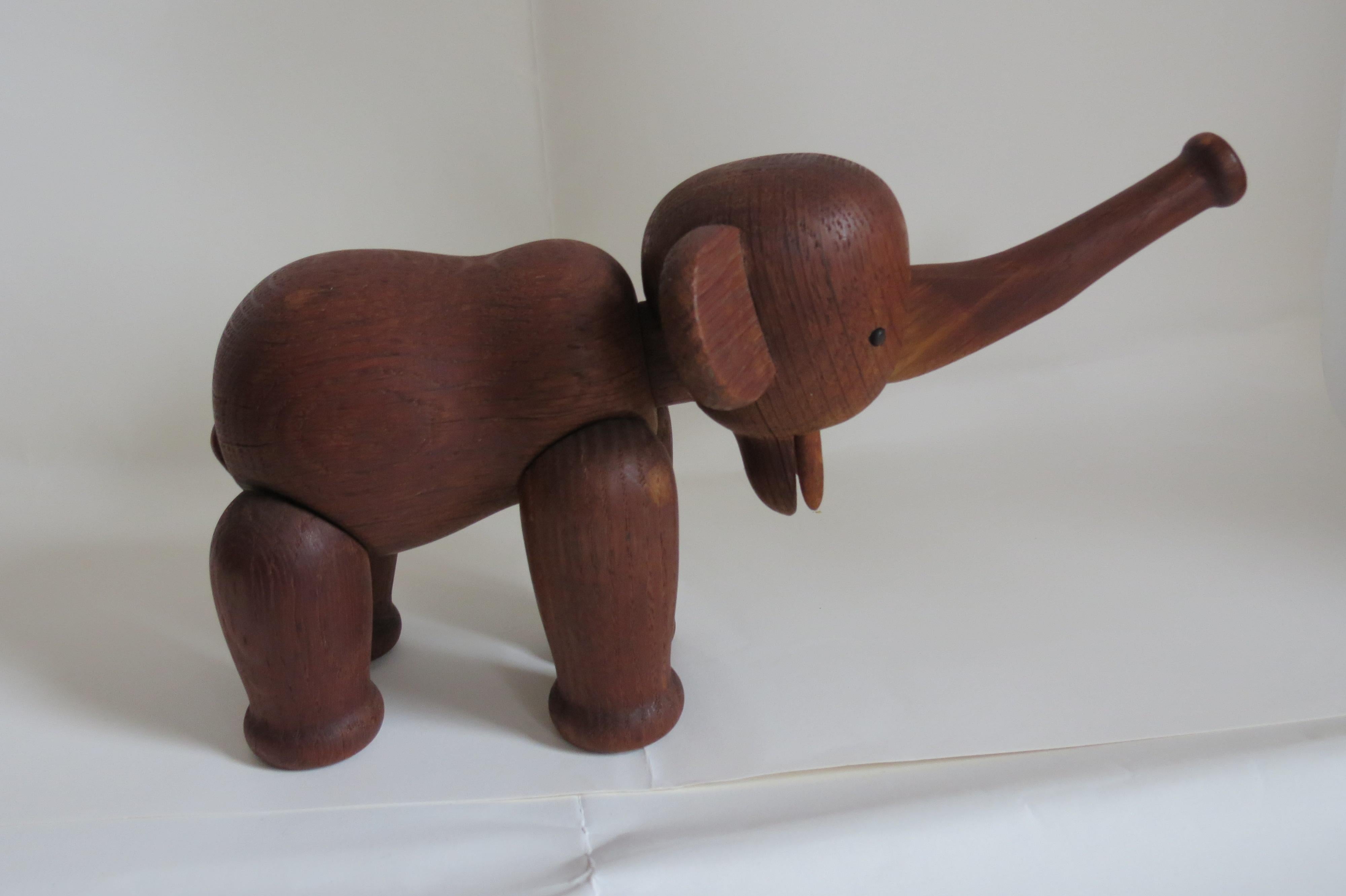 Original vintage Kay Bojesen elephant
A wonderful vintage elephant designed and produced by Kay Bojesen, Denmark. In lovely condition, made from solid oak and beautifully patinated over time. Stamped to the underside of one foot, Kay Bojesen