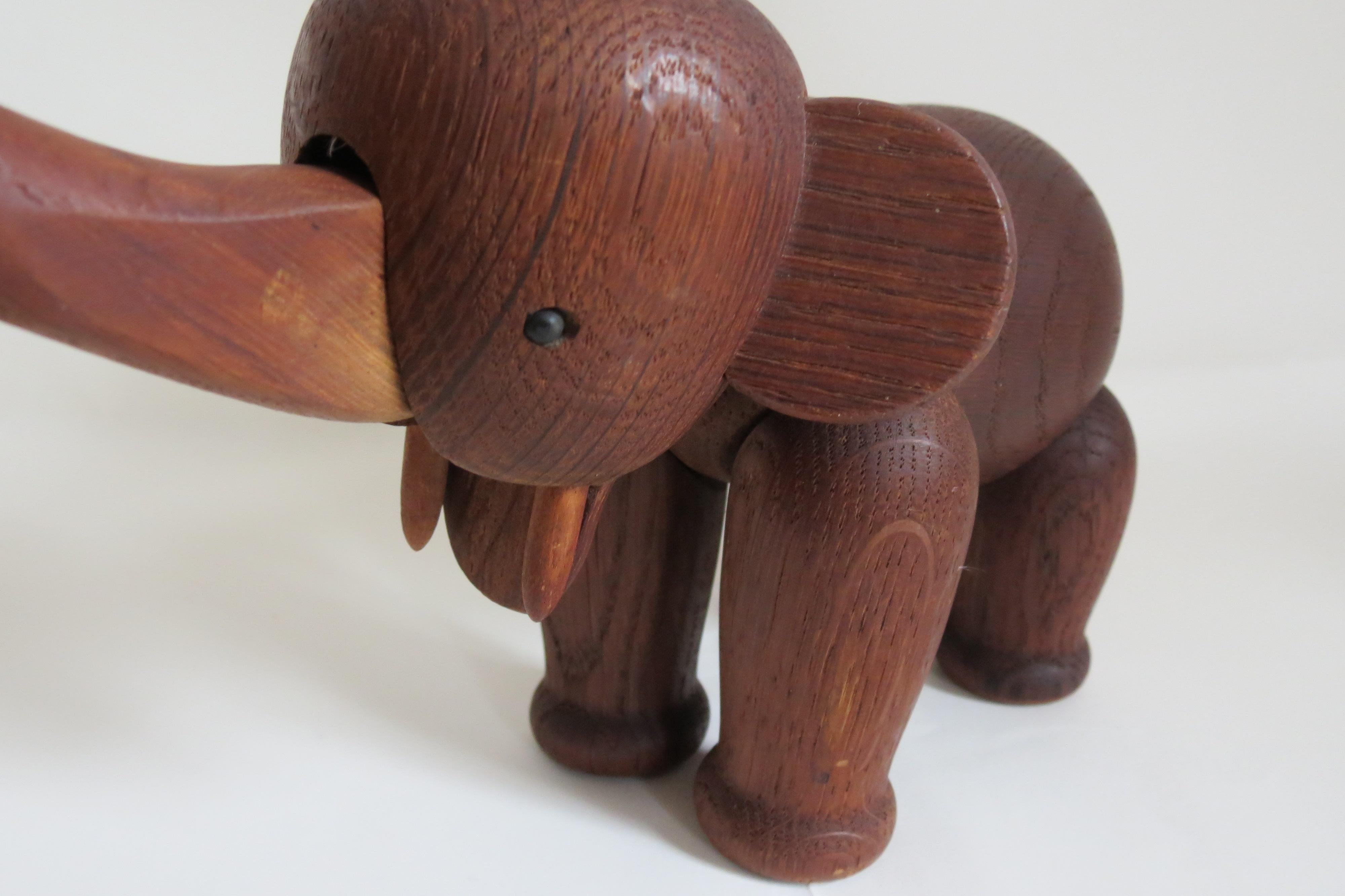 Original 1960s Vintage Kay Bojesen Oak Elephant Danish In Good Condition In Stow on the Wold, GB