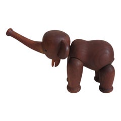 Original 1960s Vintage Kay Bojesen Oak Elephant Danish