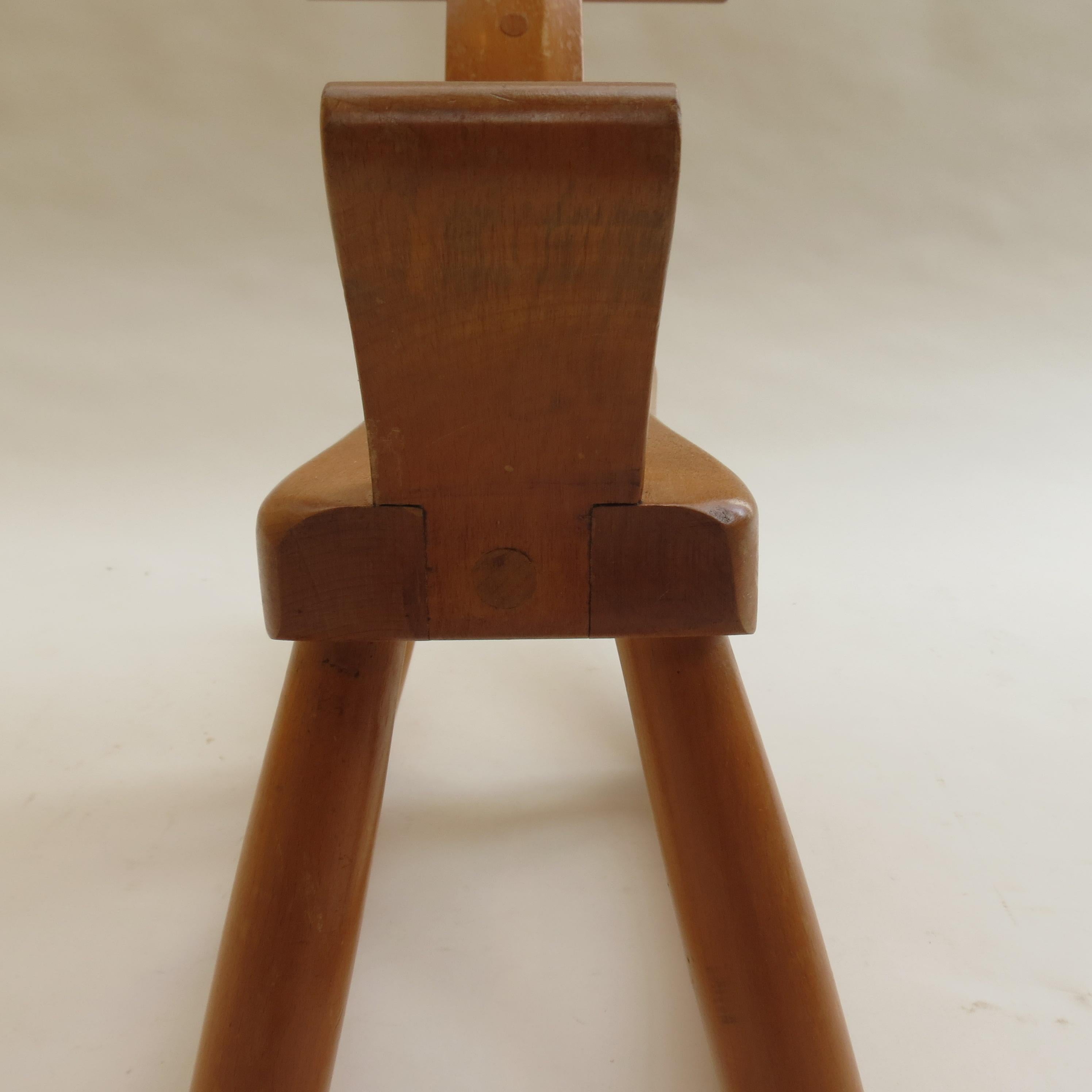 Original vintage Kay Bojesen rocking horse. 1960s edition, made from solid Beech with a lacquered finish. Stamped to underside Kay Bojesen, Denmark.
Original design 1936

Measures: 73cm x 22cm wide by 44cm tall 
Seat height 26cm.
 