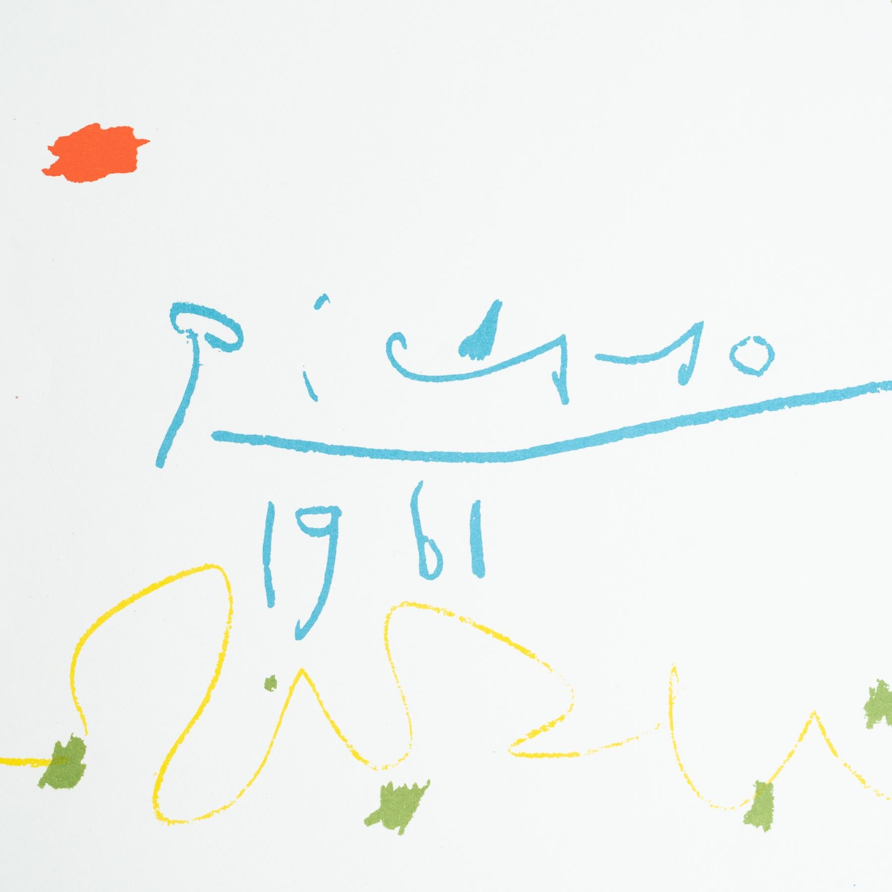 Original 1961 lithographisches Plakat von Pablo Picasso - 
