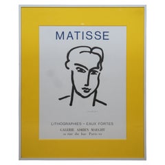 Original 1964 Matisse Lithographs Gallery Exhibition Ad Poster Paris France