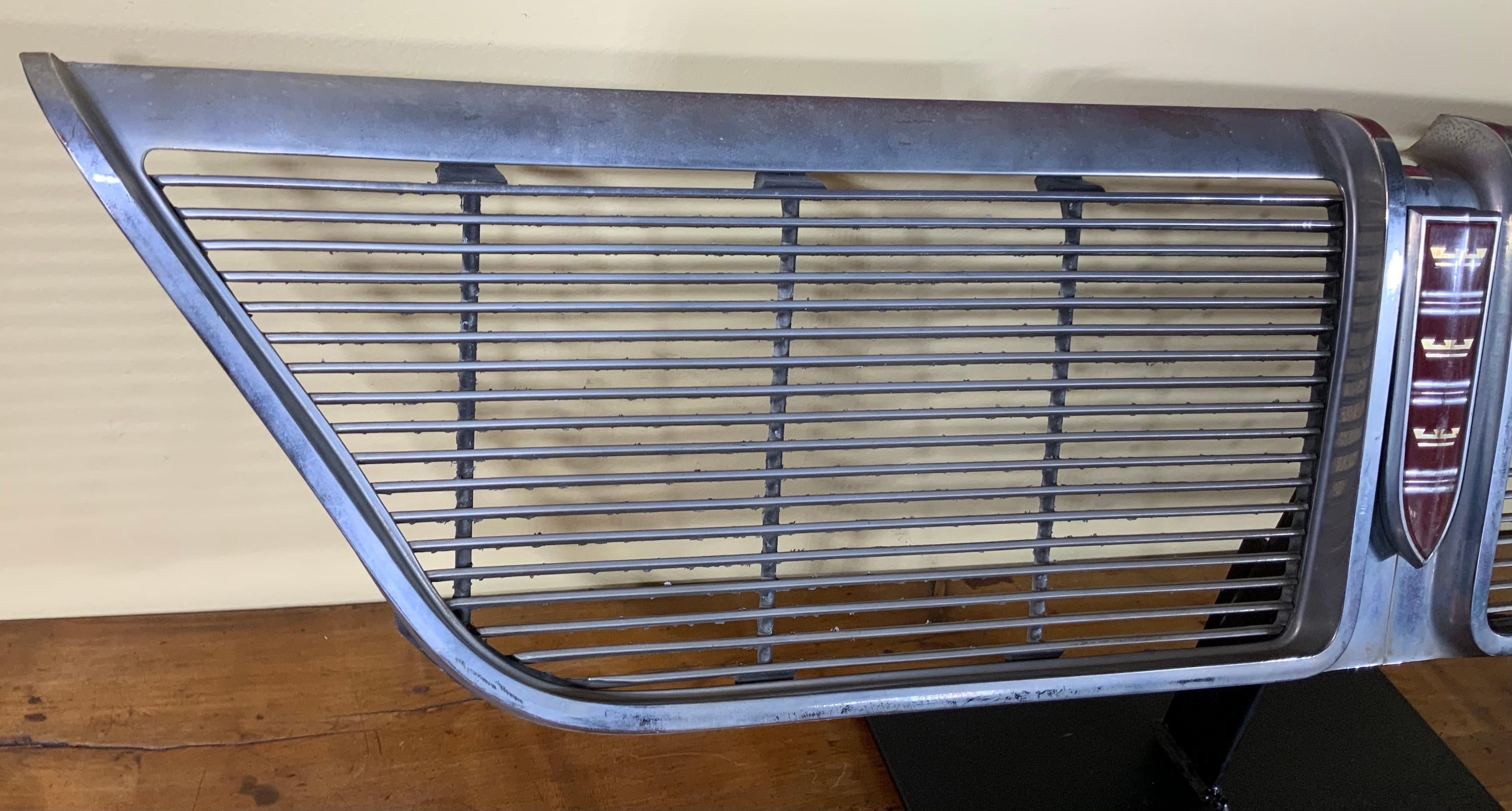 Cut Steel Original 1964 New Yorker Car Grill on Display For Sale