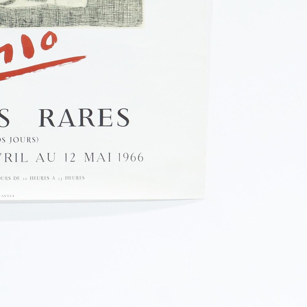 Français Affiche originale de l'exposition de Picasso à Cannes, Galerie 65, 1966 en vente