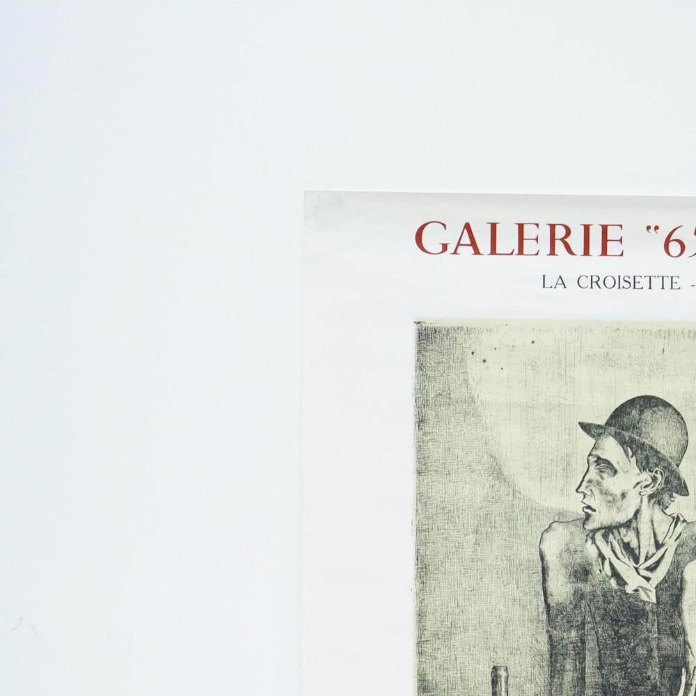 Original 1966 Picasso Galerie 65 Cannes Exhibition Poster In Good Condition For Sale In Princeton Junction, NJ