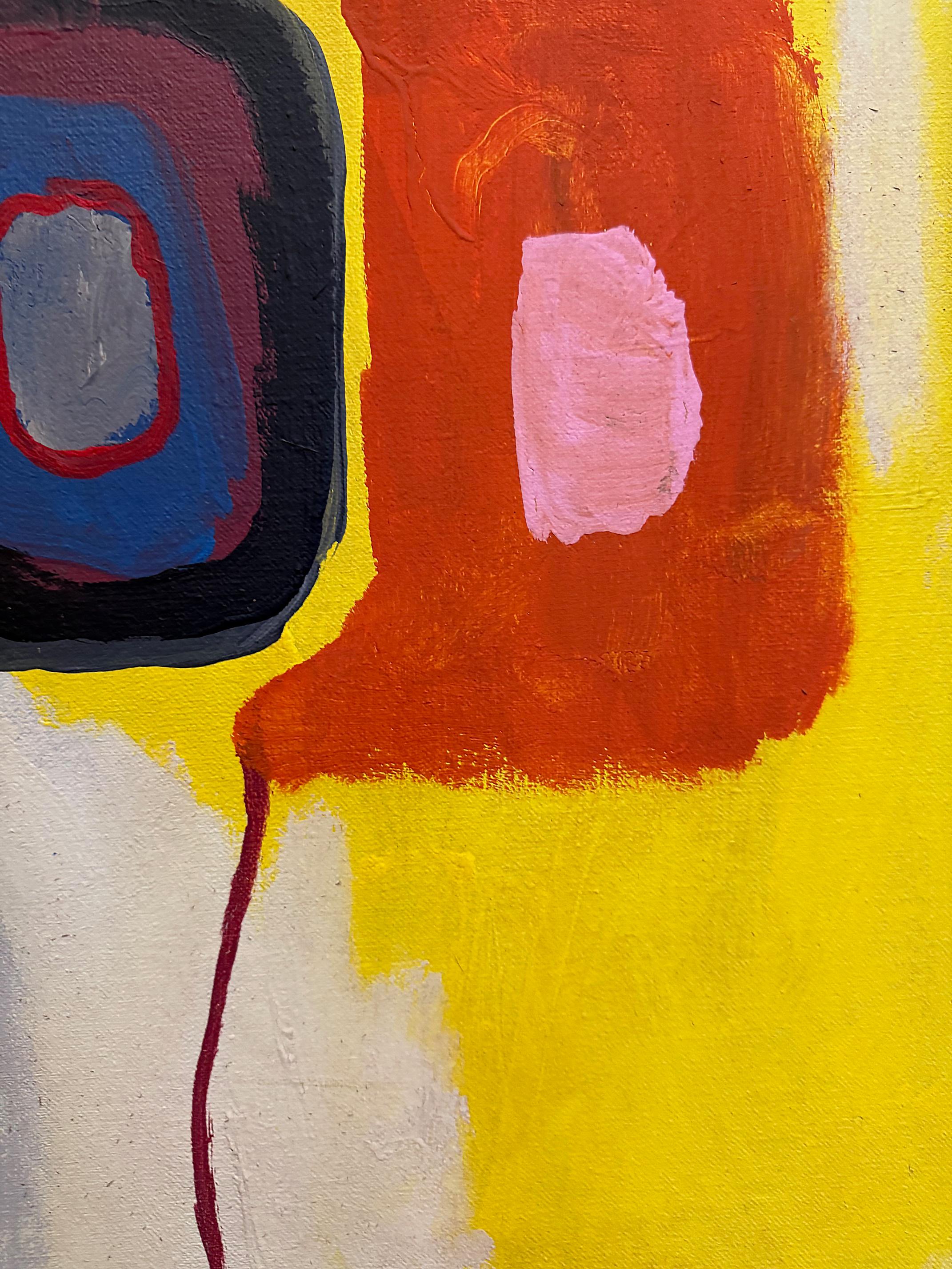 Original 1968 Abstraktes Ölgemälde von John Ferren, Gelisteter Künstler 

Zum Verkauf angeboten wird ein 1968 abstraktes Ölgemälde auf Leinwand von dem bekannten Künstler John Ferren.   Die farbenfrohe Komposition ist unten rechts mit Ferren