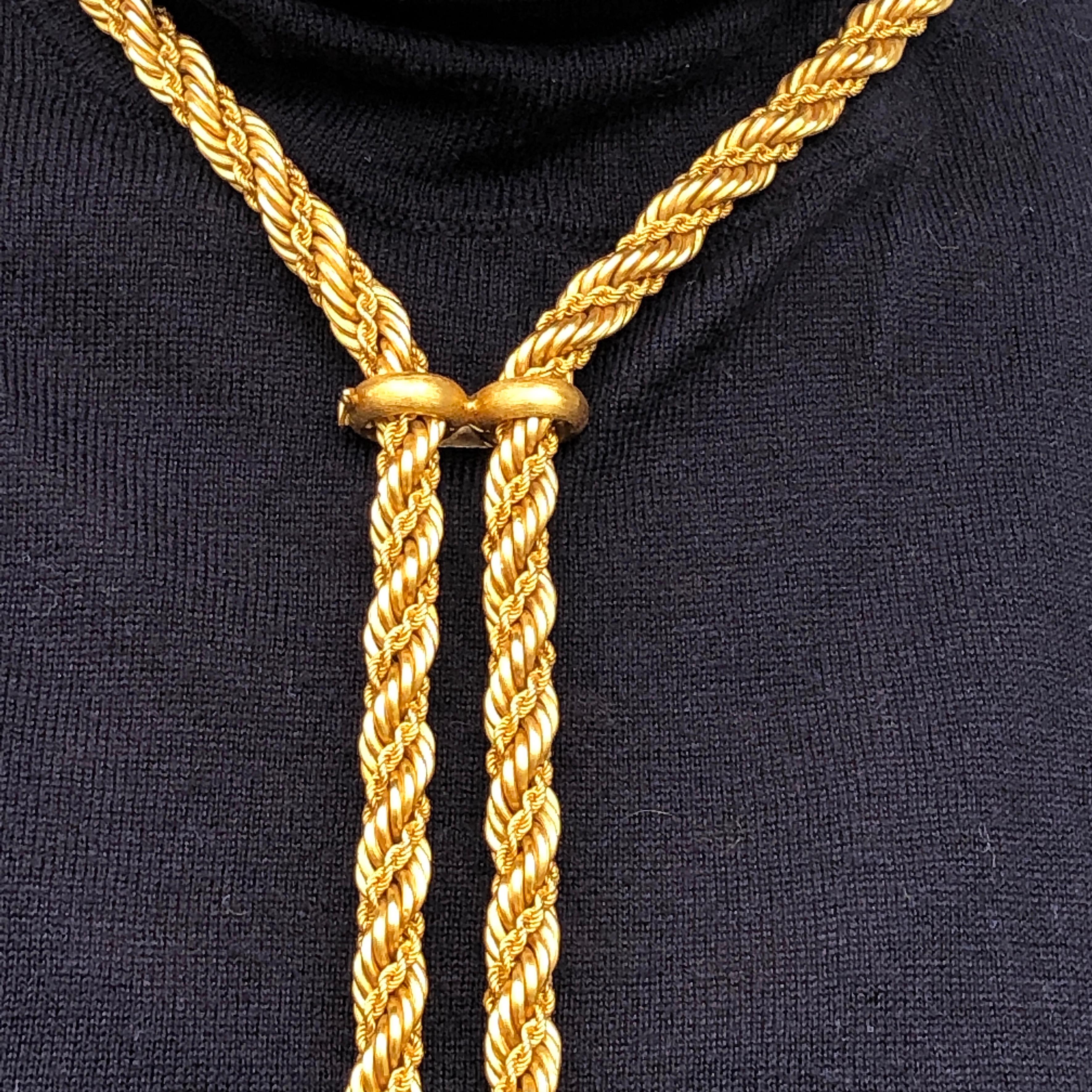 Original One-of-a-Kind Bulgari 18 Karat Solid Yellow Gold Adjustable Necklace 6