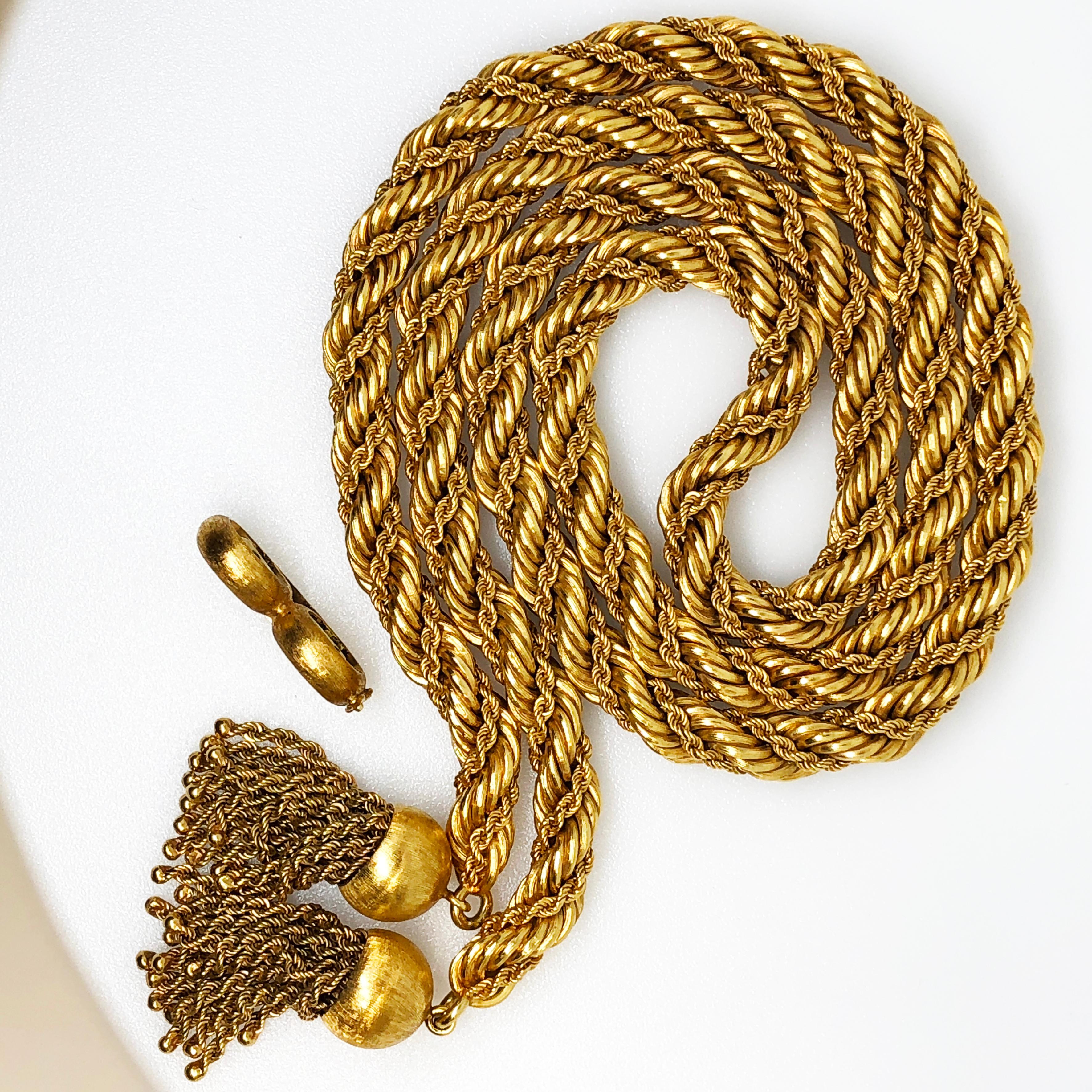 Modern Original One-of-a-Kind Bulgari 18 Karat Solid Yellow Gold Adjustable Necklace