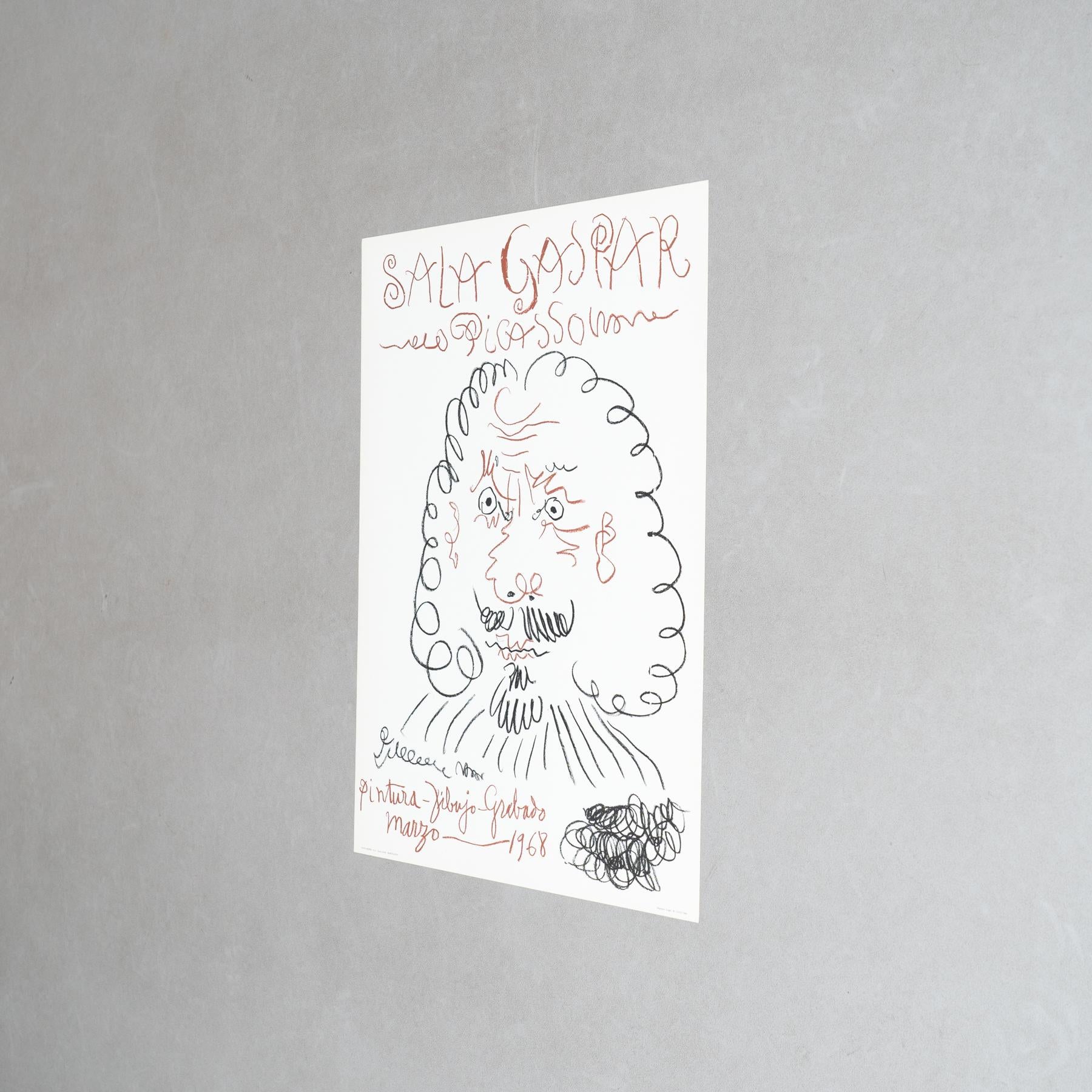 Originalplakat „Pintura, Dibujo, Grabado“ von Picasso, 1968, Original (Moderne der Mitte des Jahrhunderts) im Angebot