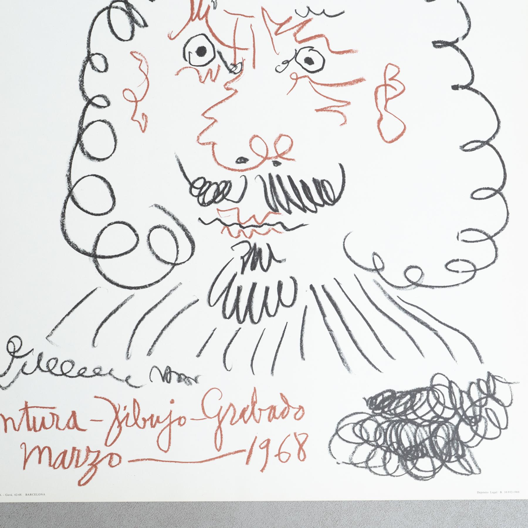 Originalplakat „Pintura, Dibujo, Grabado“ von Picasso, 1968, Original (Spanisch) im Angebot
