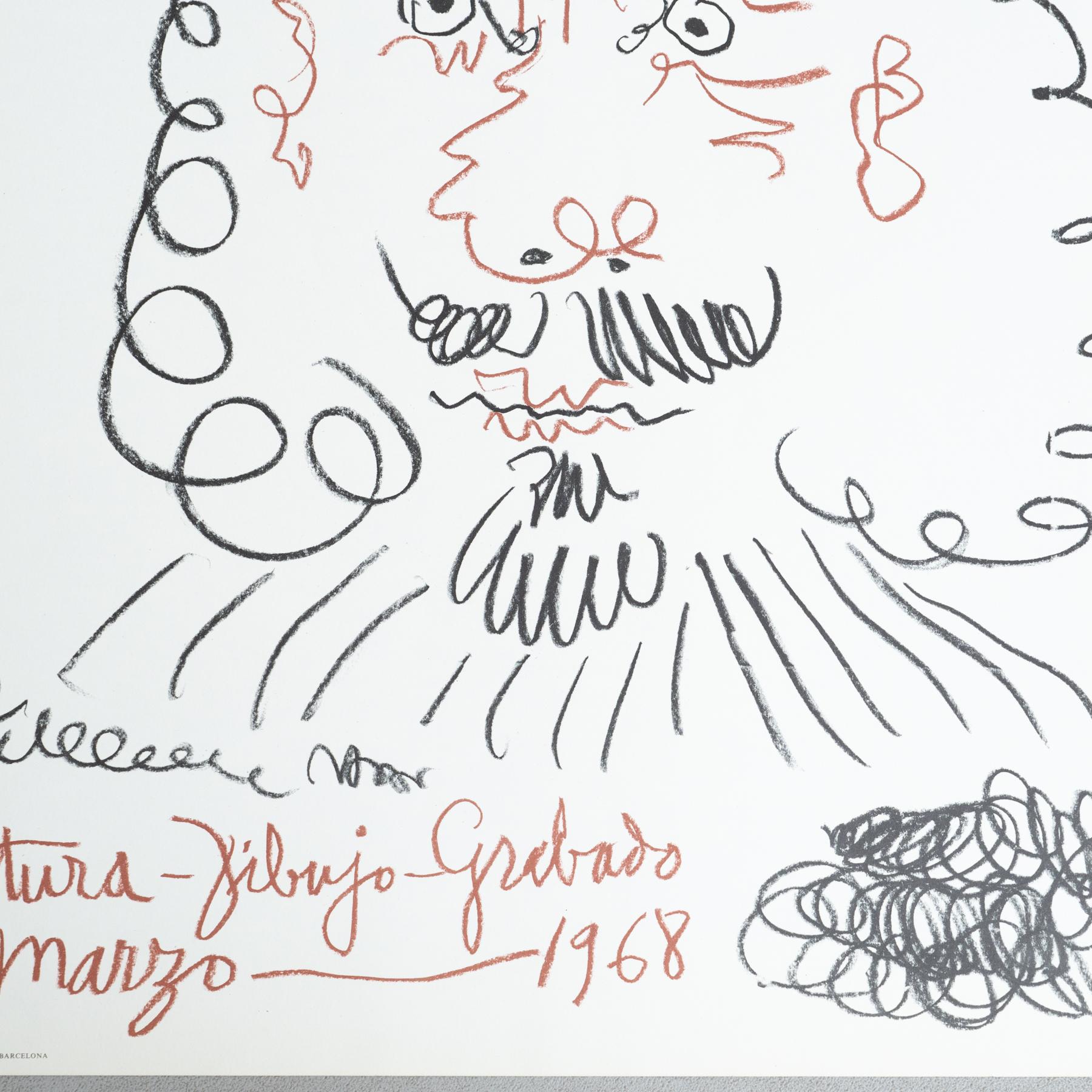 Espagnol Affiche originale de 1968 - « Pintura, Dibujo, Grabado » par Picasso en vente