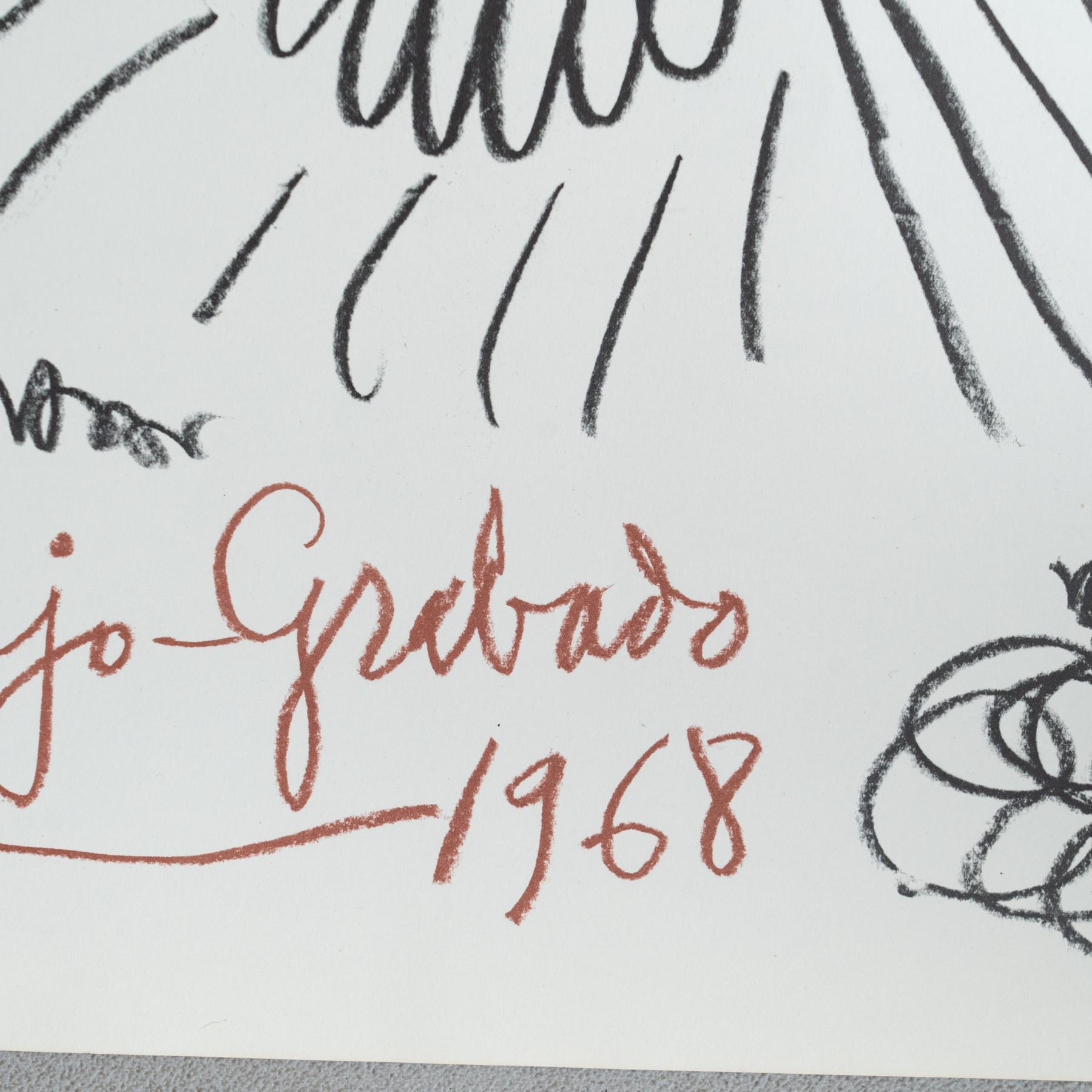Originalplakat „Pintura, Dibujo, Grabado“ von Picasso, 1968, Original im Angebot 1