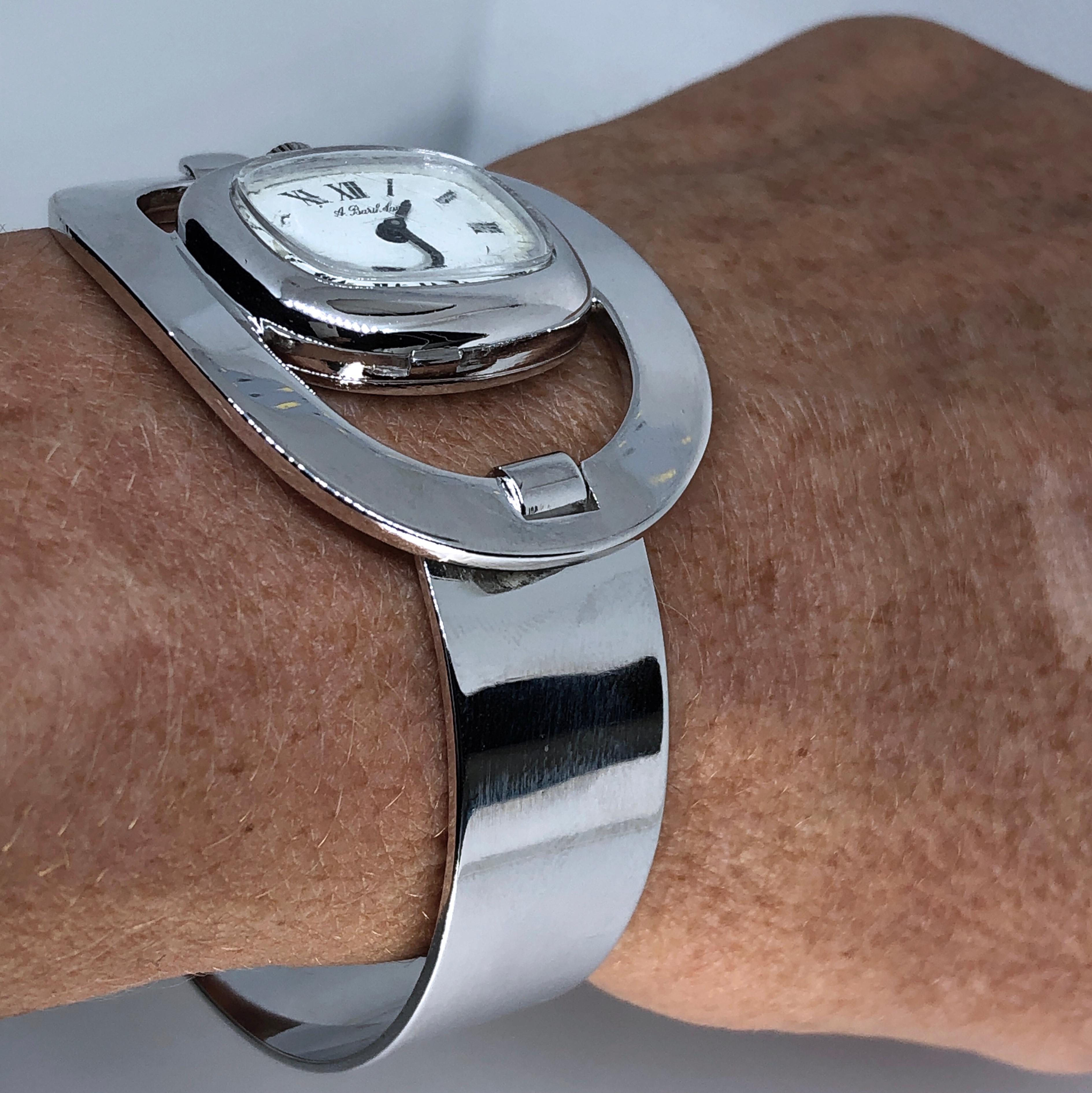 Alexis Barthelay: Uhr aus Sterlingsilber mit handgewickeltem Uhrwerk, 1969 6
