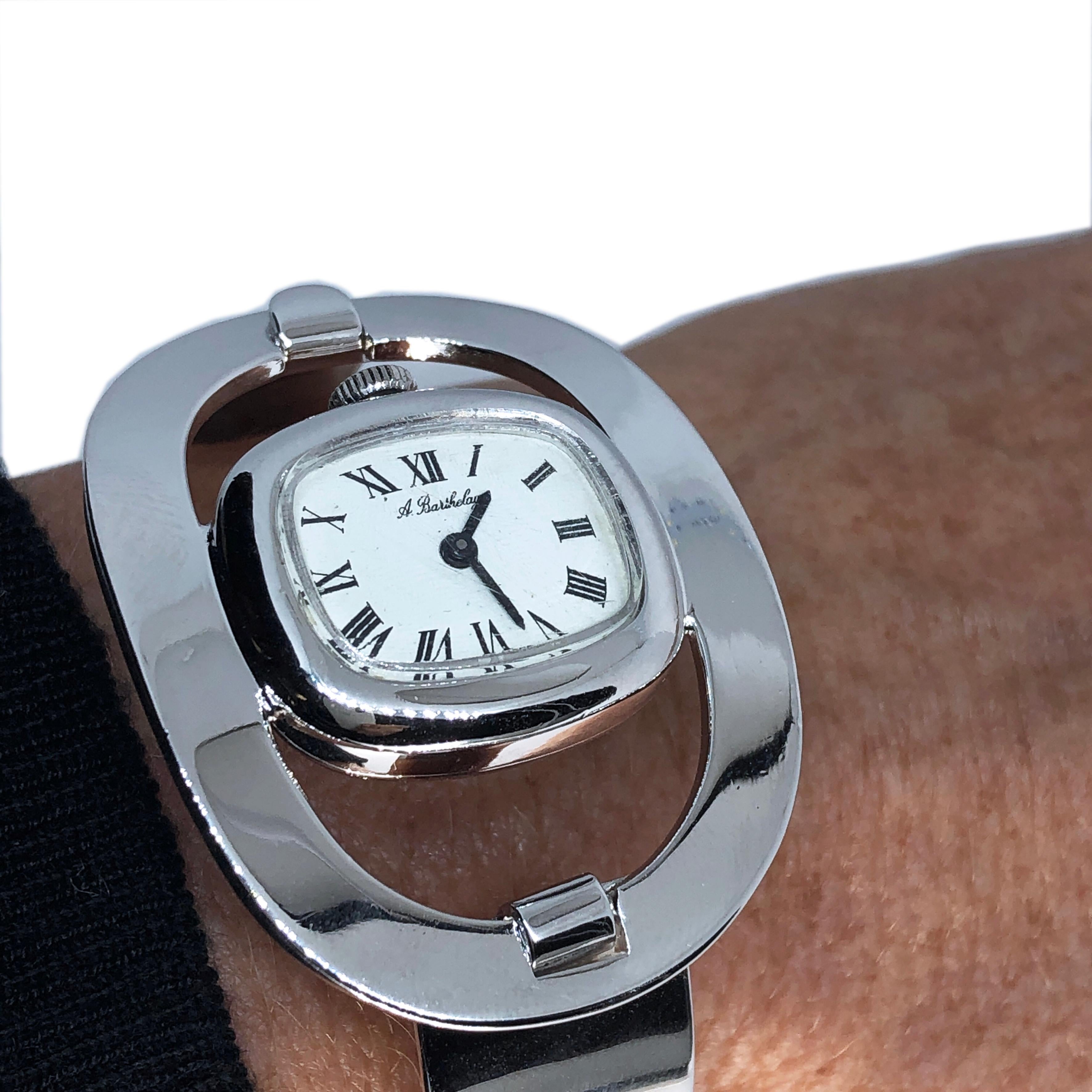 Alexis Barthelay: Uhr aus Sterlingsilber mit handgewickeltem Uhrwerk, 1969 7