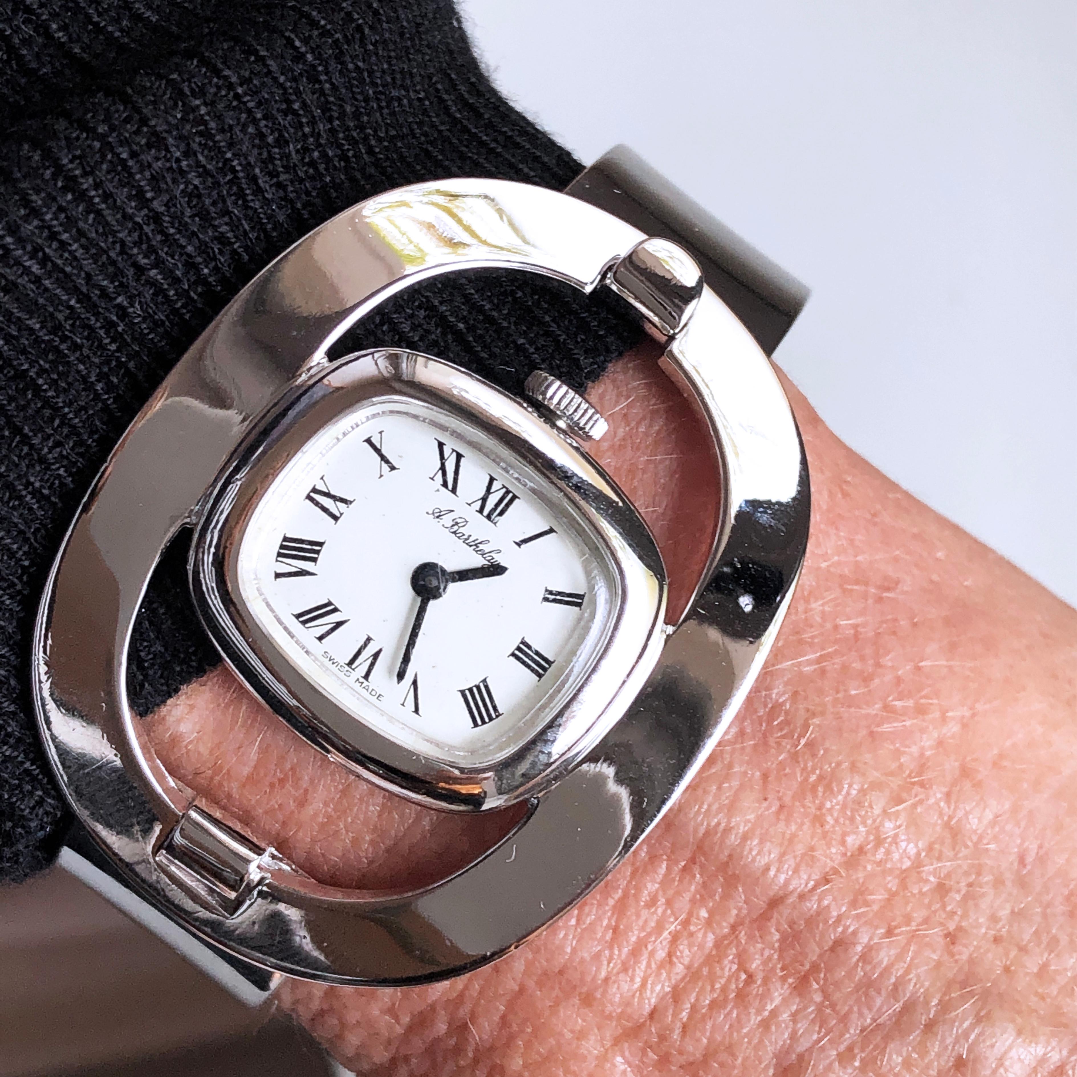 Alexis Barthelay: Uhr aus Sterlingsilber mit handgewickeltem Uhrwerk, 1969 8