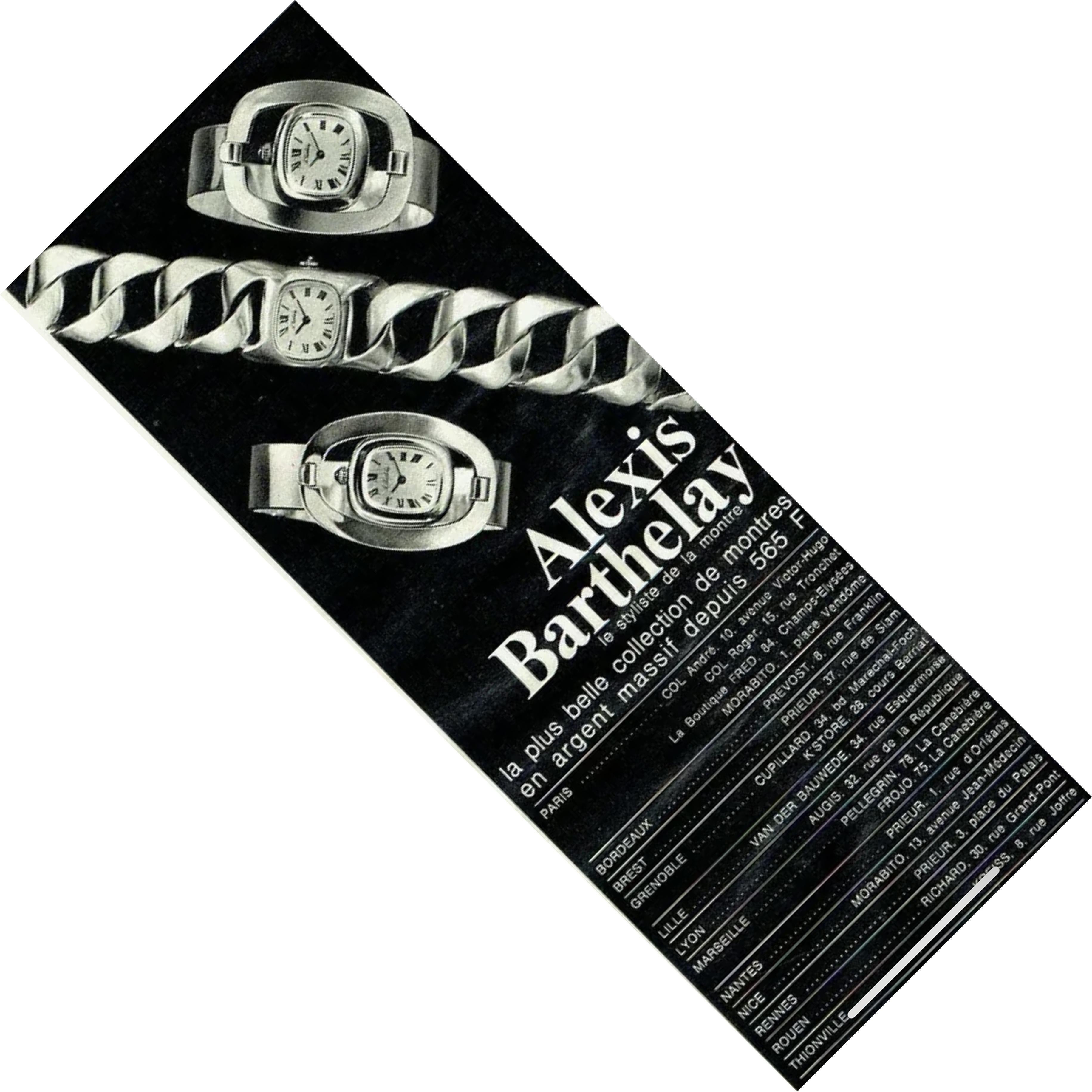 Alexis Barthelay: Uhr aus Sterlingsilber mit handgewickeltem Uhrwerk, 1969 9