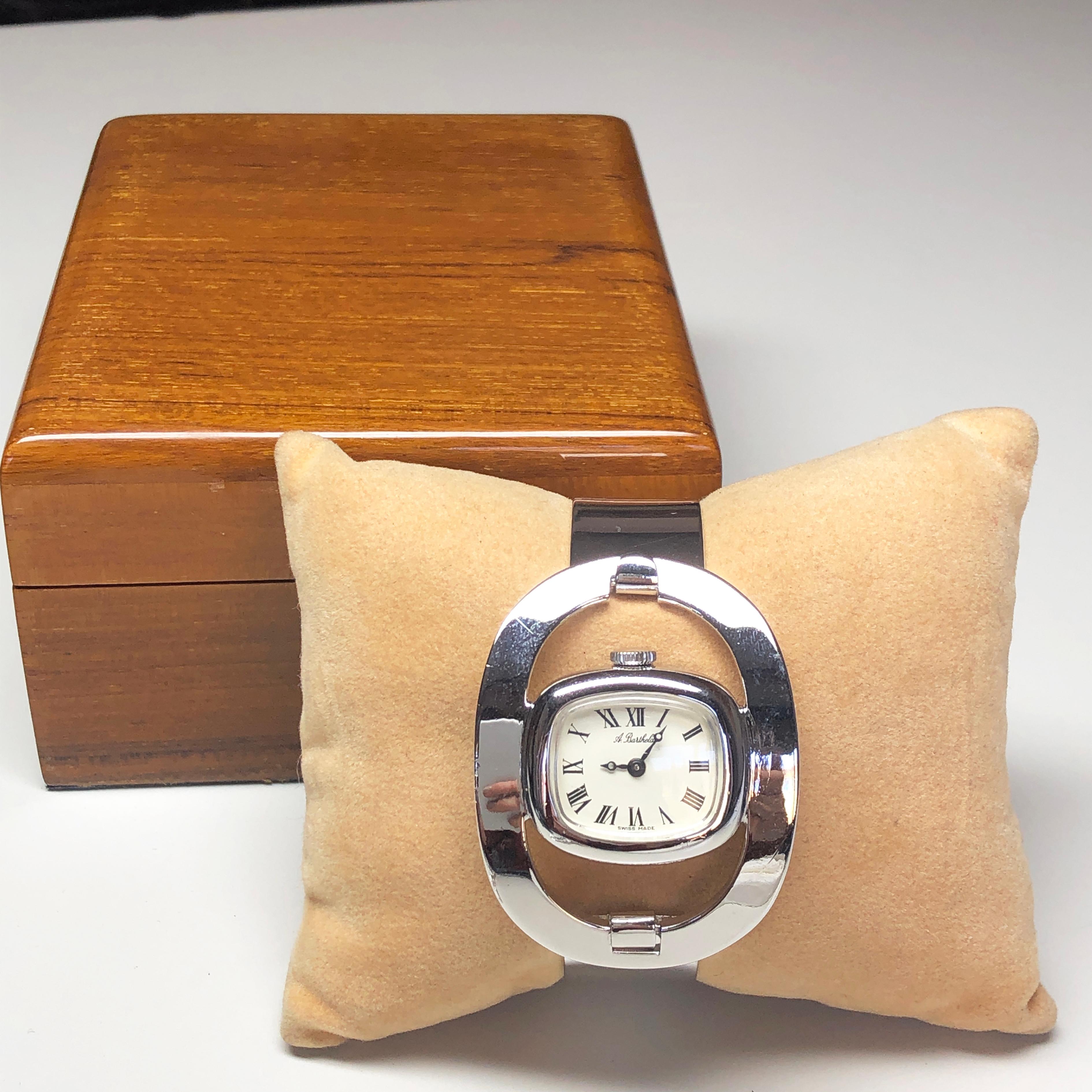 Alexis Barthelay: Uhr aus Sterlingsilber mit handgewickeltem Uhrwerk, 1969 11