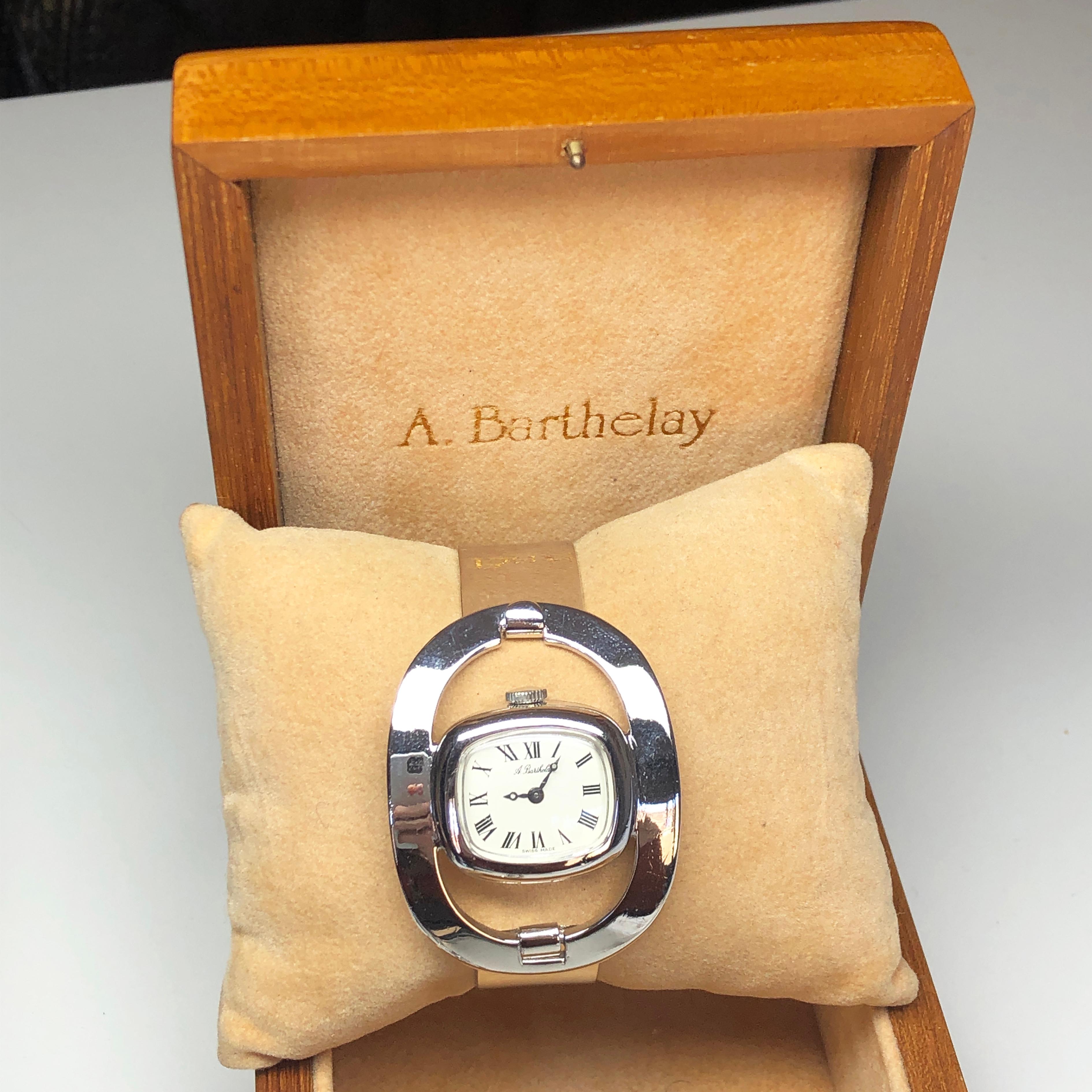 Alexis Barthelay: Uhr aus Sterlingsilber mit handgewickeltem Uhrwerk, 1969 12