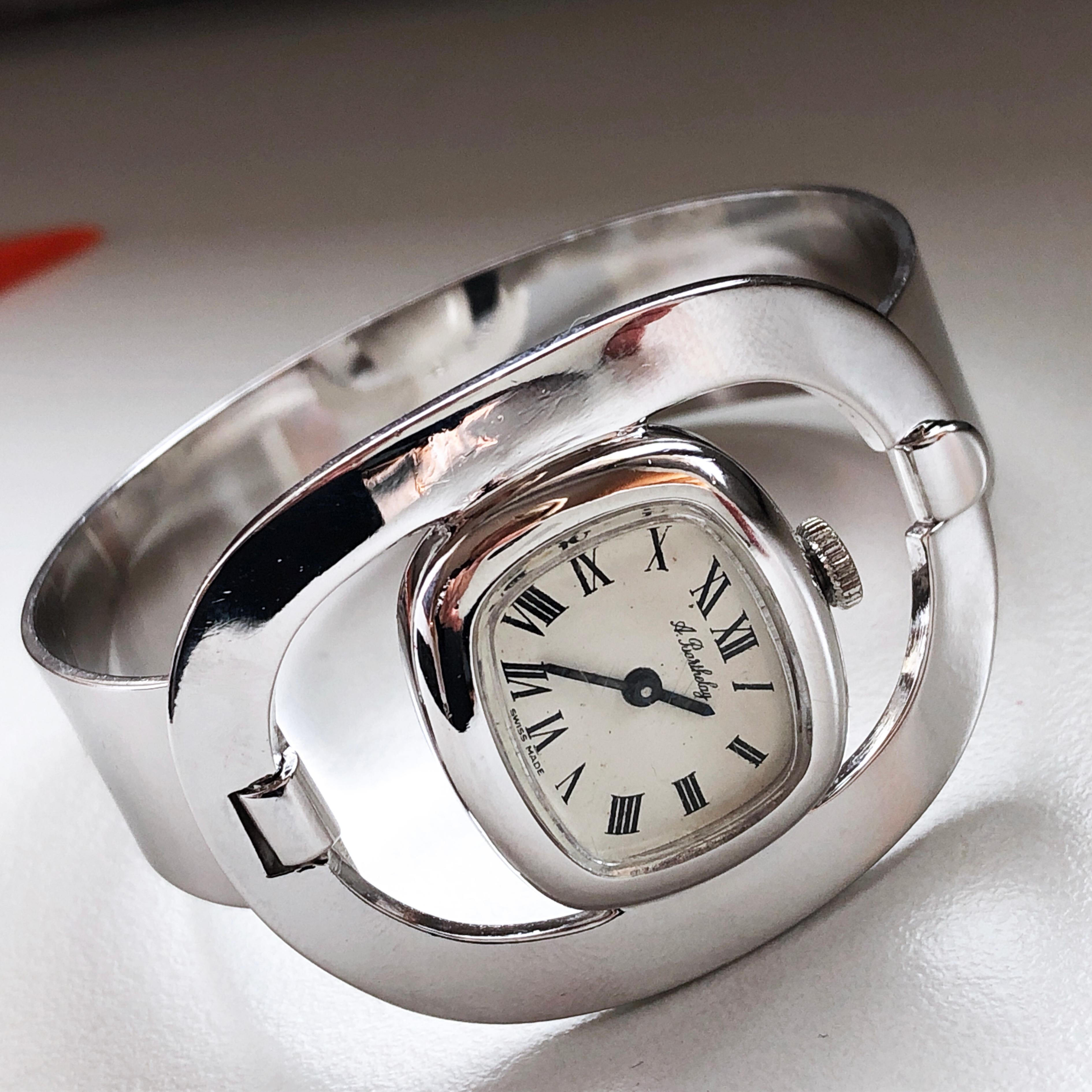 Alexis Barthelay: Uhr aus Sterlingsilber mit handgewickeltem Uhrwerk, 1969 im Zustand „Hervorragend“ in Valenza, IT