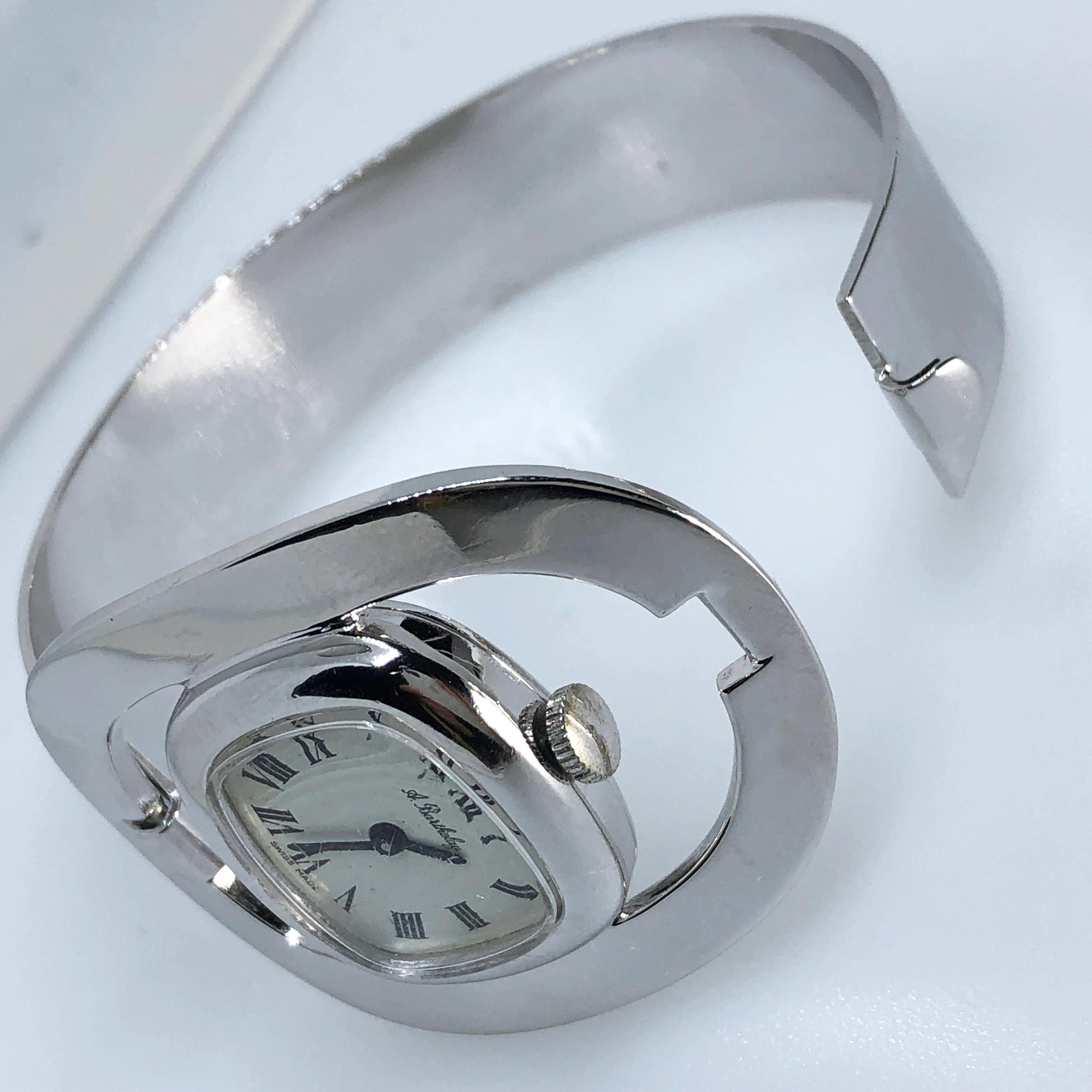 Alexis Barthelay: Uhr aus Sterlingsilber mit handgewickeltem Uhrwerk, 1969 1