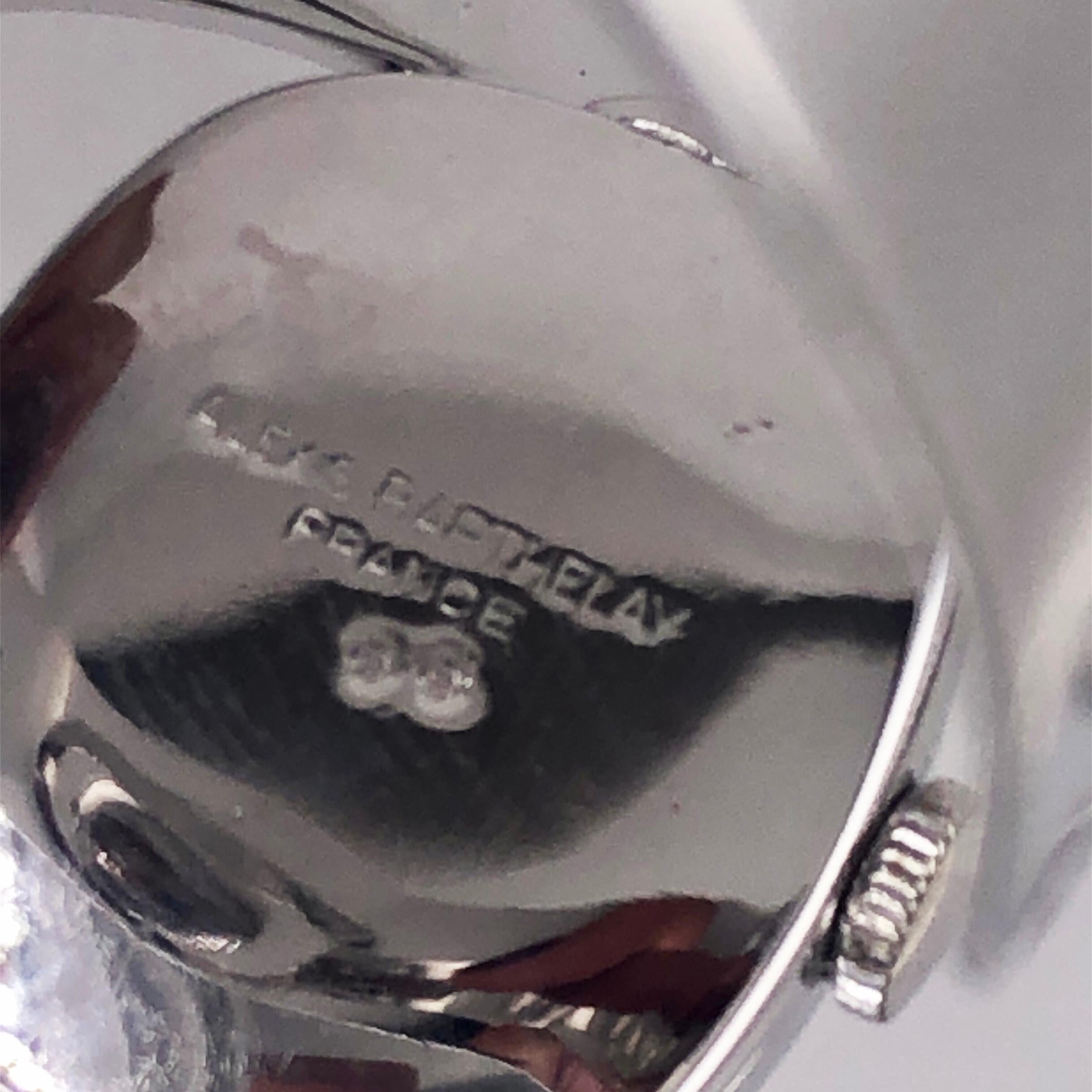 Alexis Barthelay: Uhr aus Sterlingsilber mit handgewickeltem Uhrwerk, 1969 2