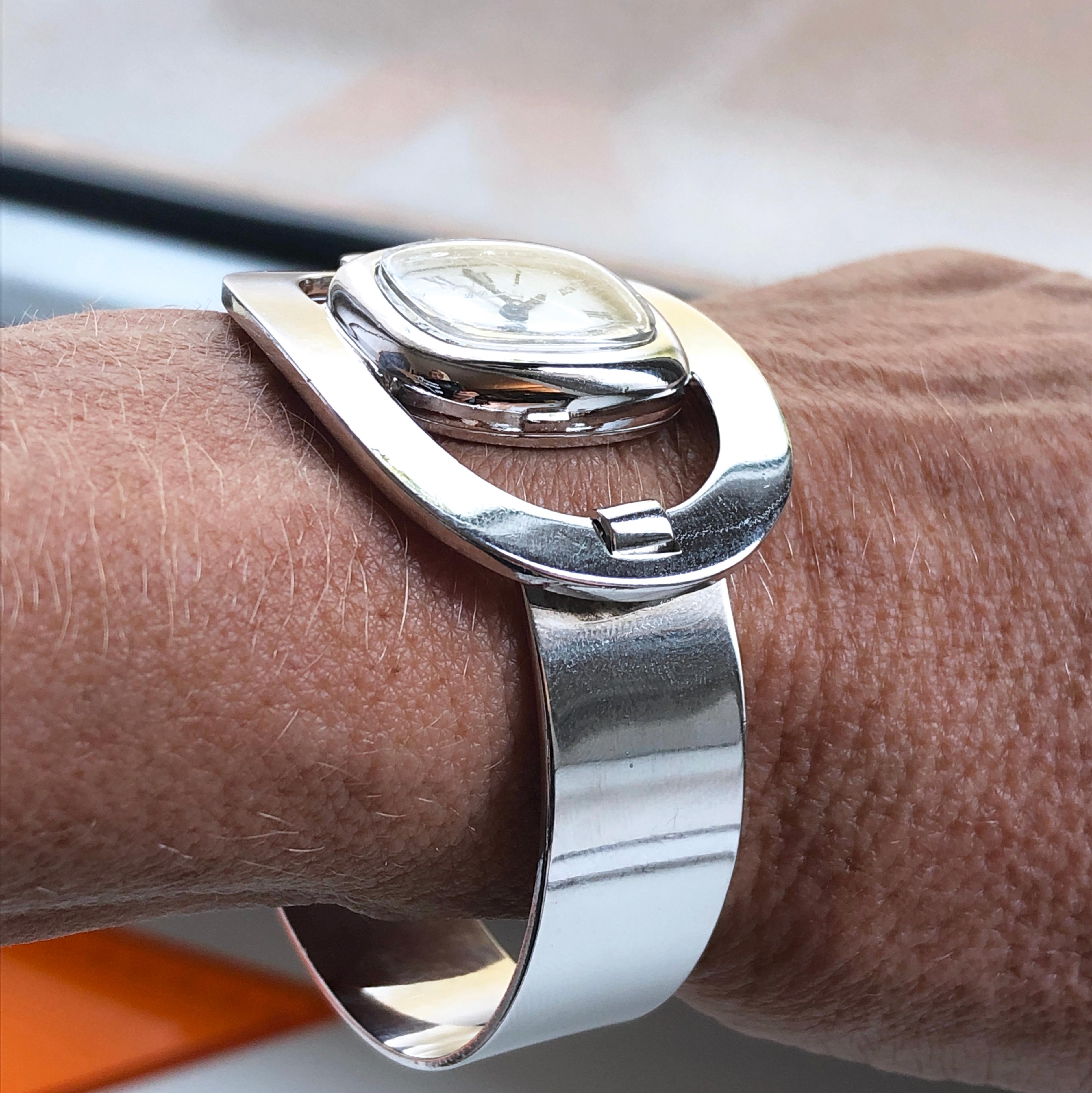 Women's Original 1969 Alexis Barthelay Hand-Wound Movement Sterling Silver Watch