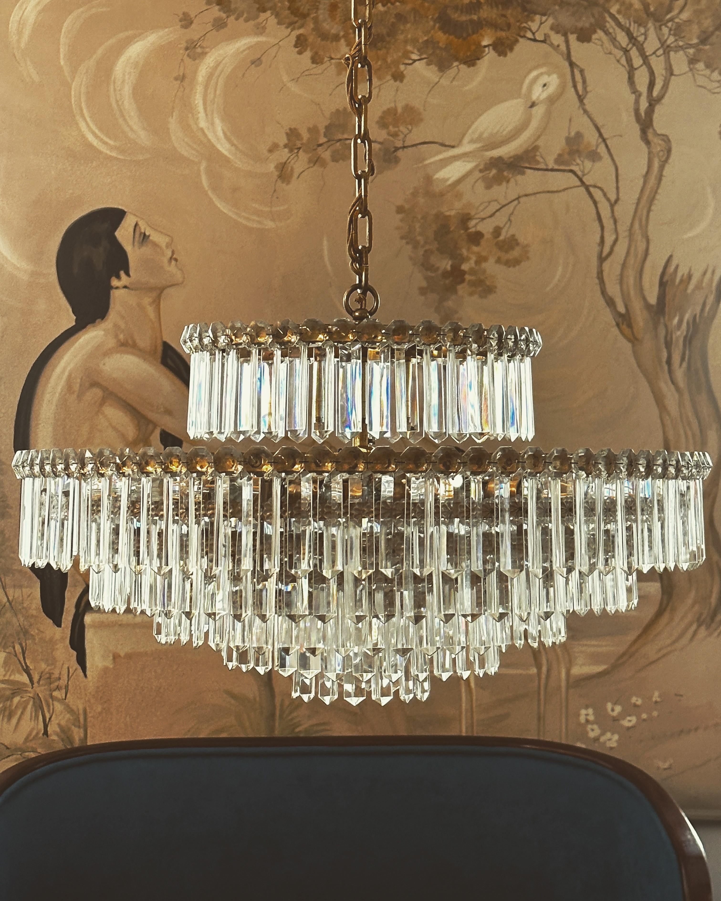 Original 1969 Bakalowits Crystal-Chandelier Bakalowits  In Good Condition For Sale In Vienna, AT