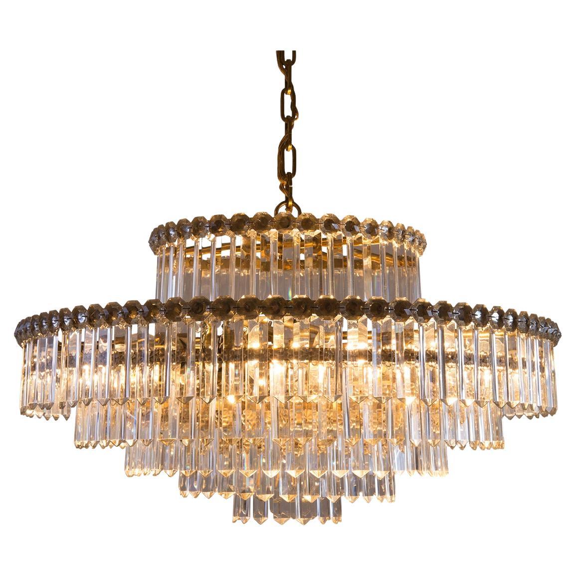 Original 1969 Bakalowits Crystal-Chandelier Bakalowits  For Sale