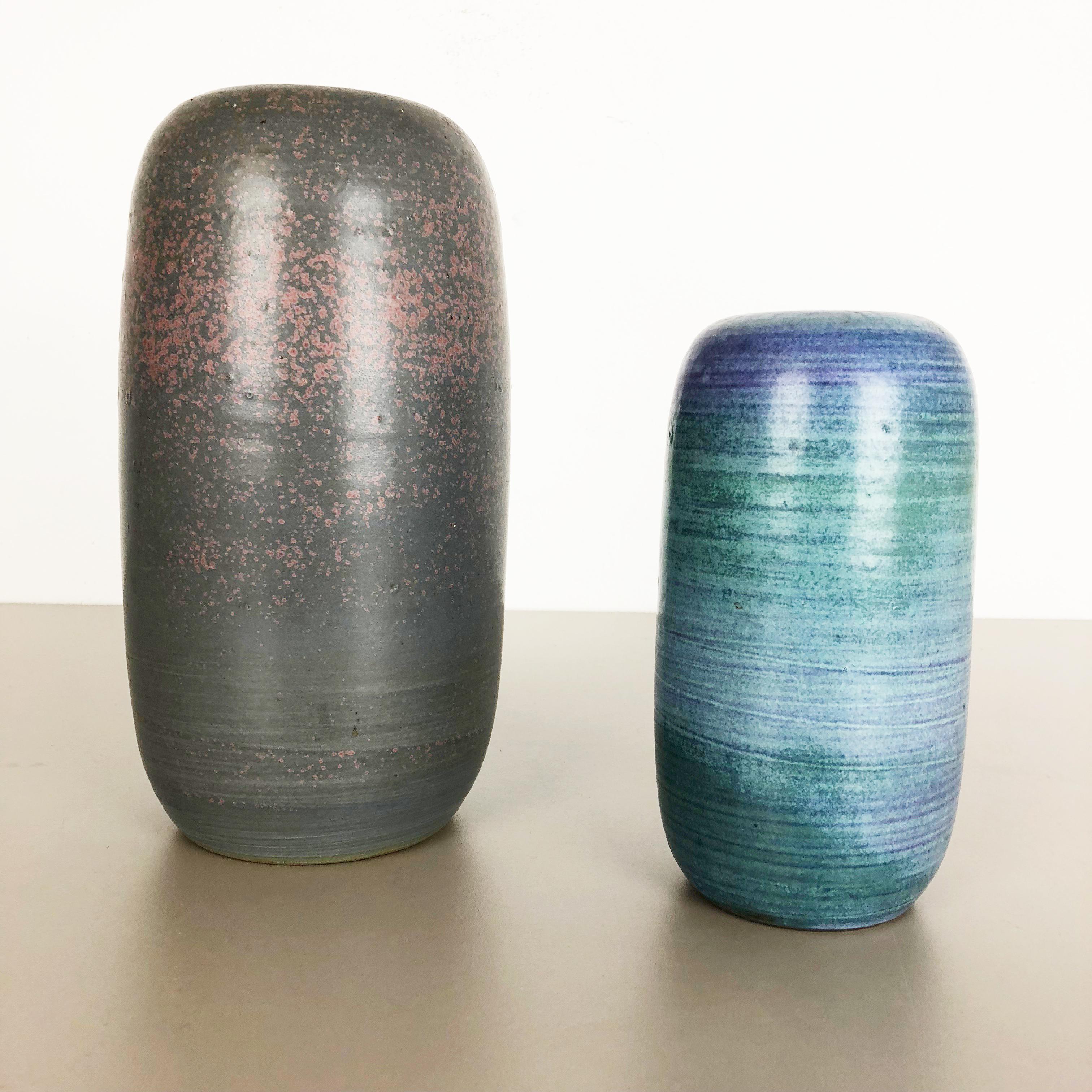 Original 1970 Ceramic Studio Pottery Vase by Piet Knepper for Mobach Netherlands For Sale 7