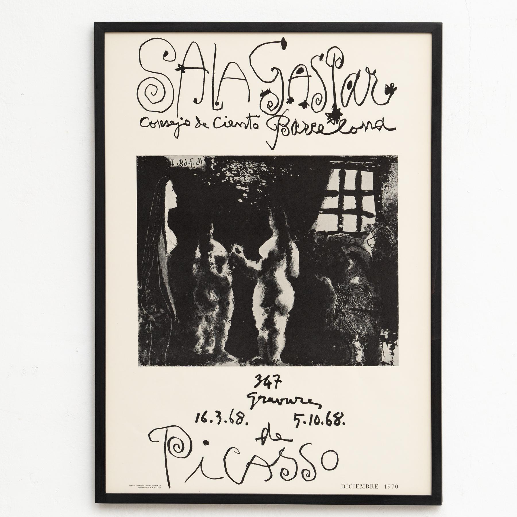 Mid-Century Modern Original 1970 Exhibition Poster - 