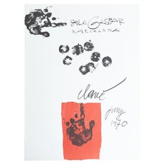 Poster originale della mostra di Antoni Clavé del 1970 - Sala Gaspar, Barcellona