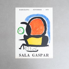 Original 1970 Exhibition Poster by Joan Miró – Sala Gaspar, Barcelona
