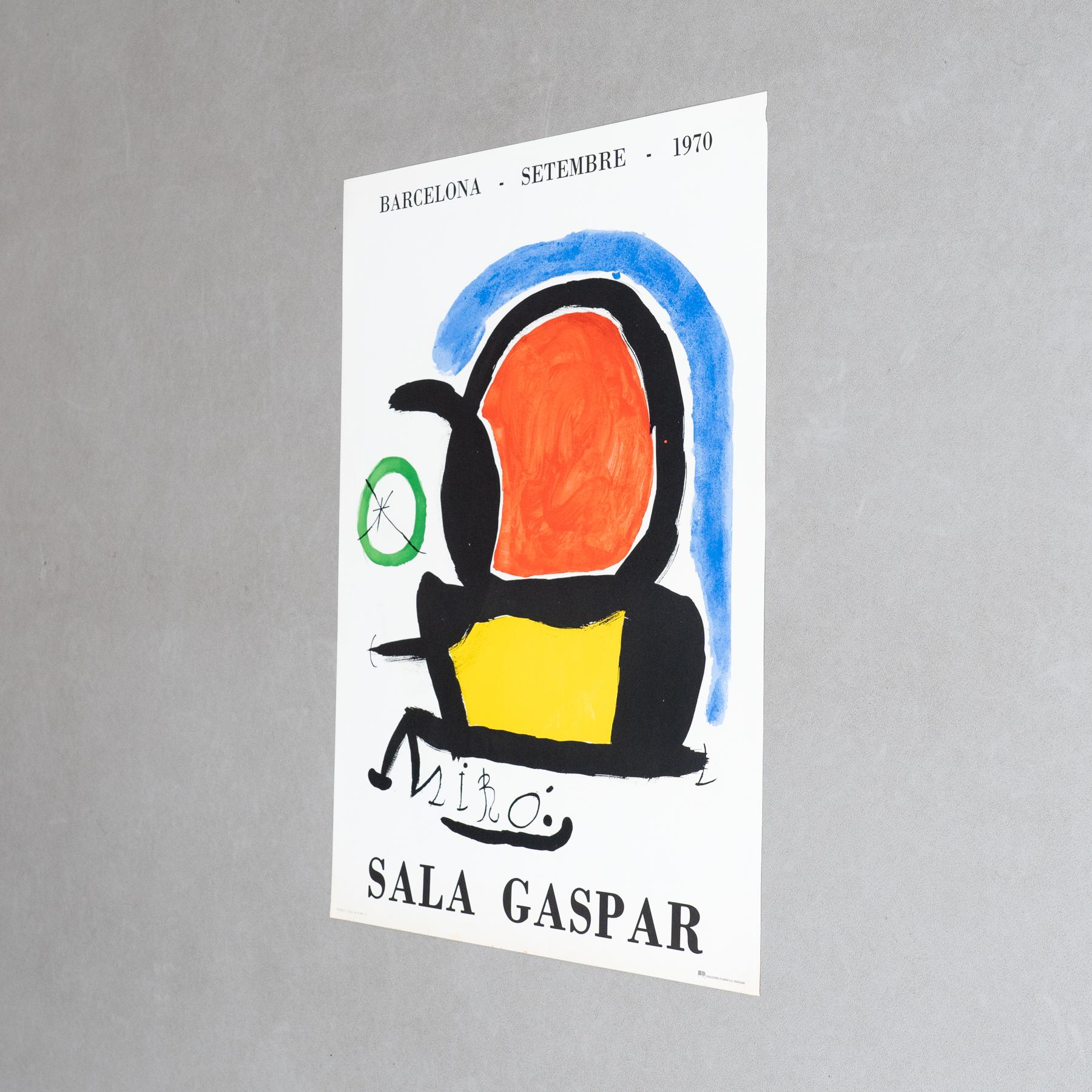 Mid-Century Modern Original 1970 Exhibition Poster by Joan Miró – Sala Gaspar, Barcelona