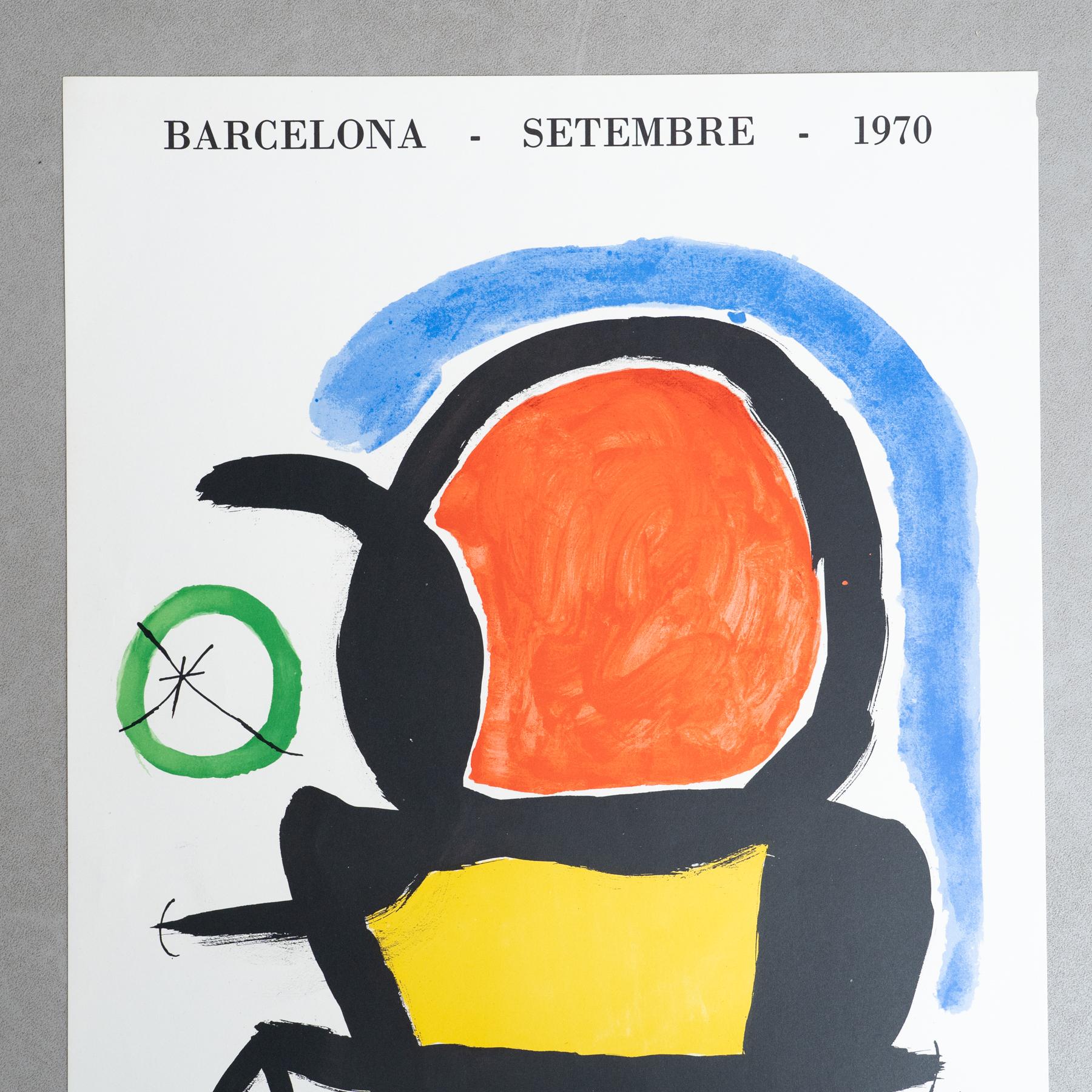 Spanish Original 1970 Exhibition Poster by Joan Miró – Sala Gaspar, Barcelona