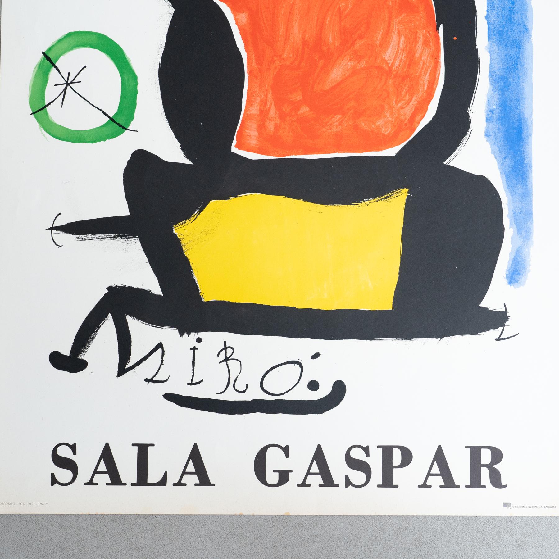Late 20th Century Original 1970 Exhibition Poster by Joan Miró – Sala Gaspar, Barcelona