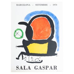 Original 1970 Exhibition Poster by Joan Miró – Sala Gaspar, Barcelona