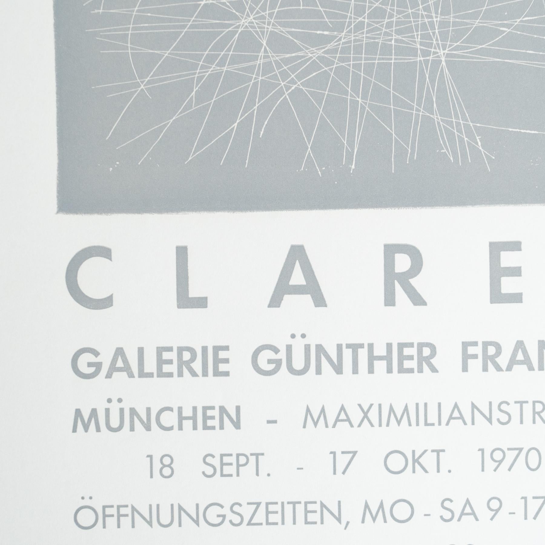 Fine XX secolo Poster originale della mostra del 1970 - Vilacasas/Claret presso la Galería Günther Franke in vendita