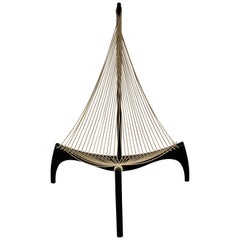 Original 1970 Jorgen Hovelskov Harp Chair Made in Denmark